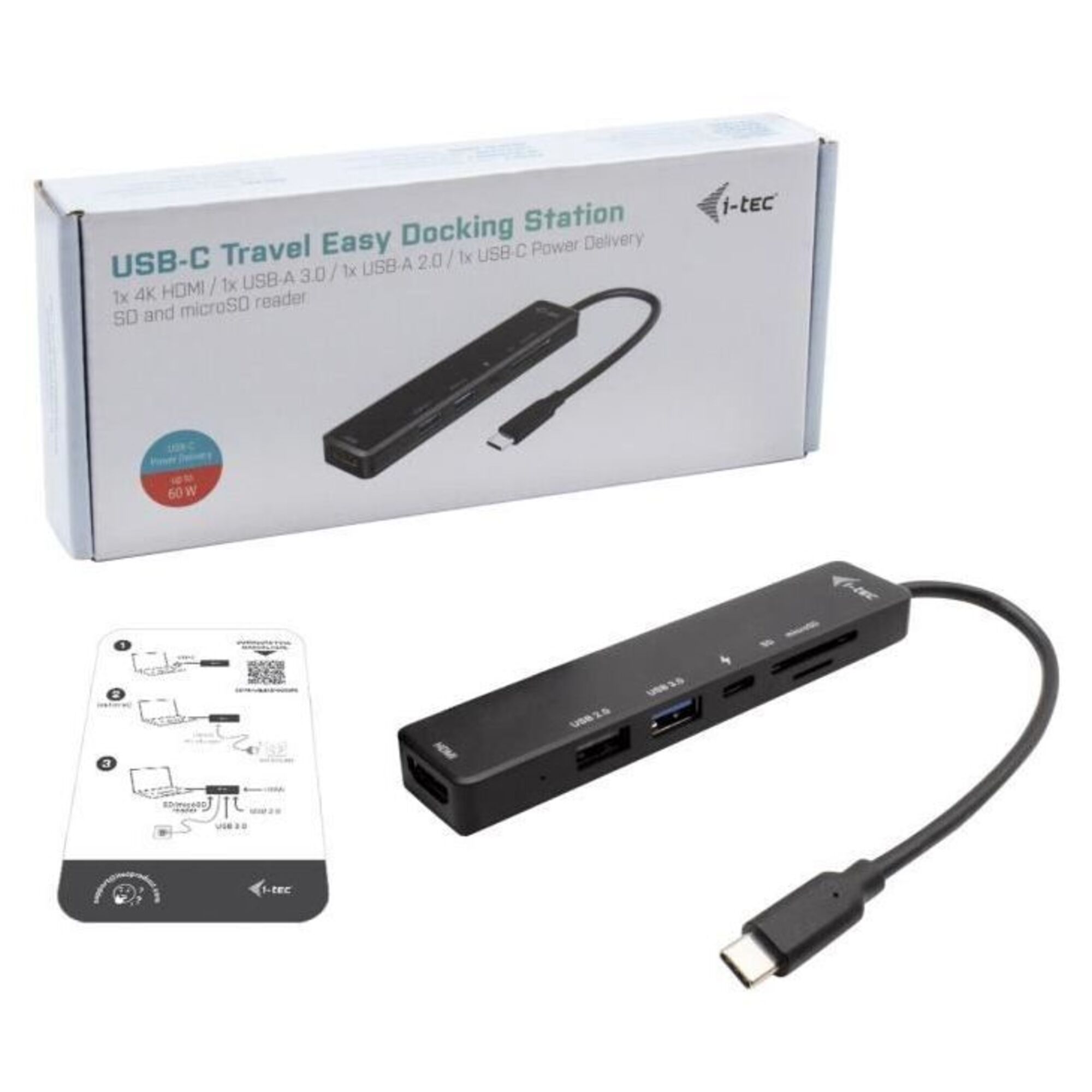 i-tec USB-C Travel Easy Dock 4K HDMI + Power Delivery 60 W - Neuf