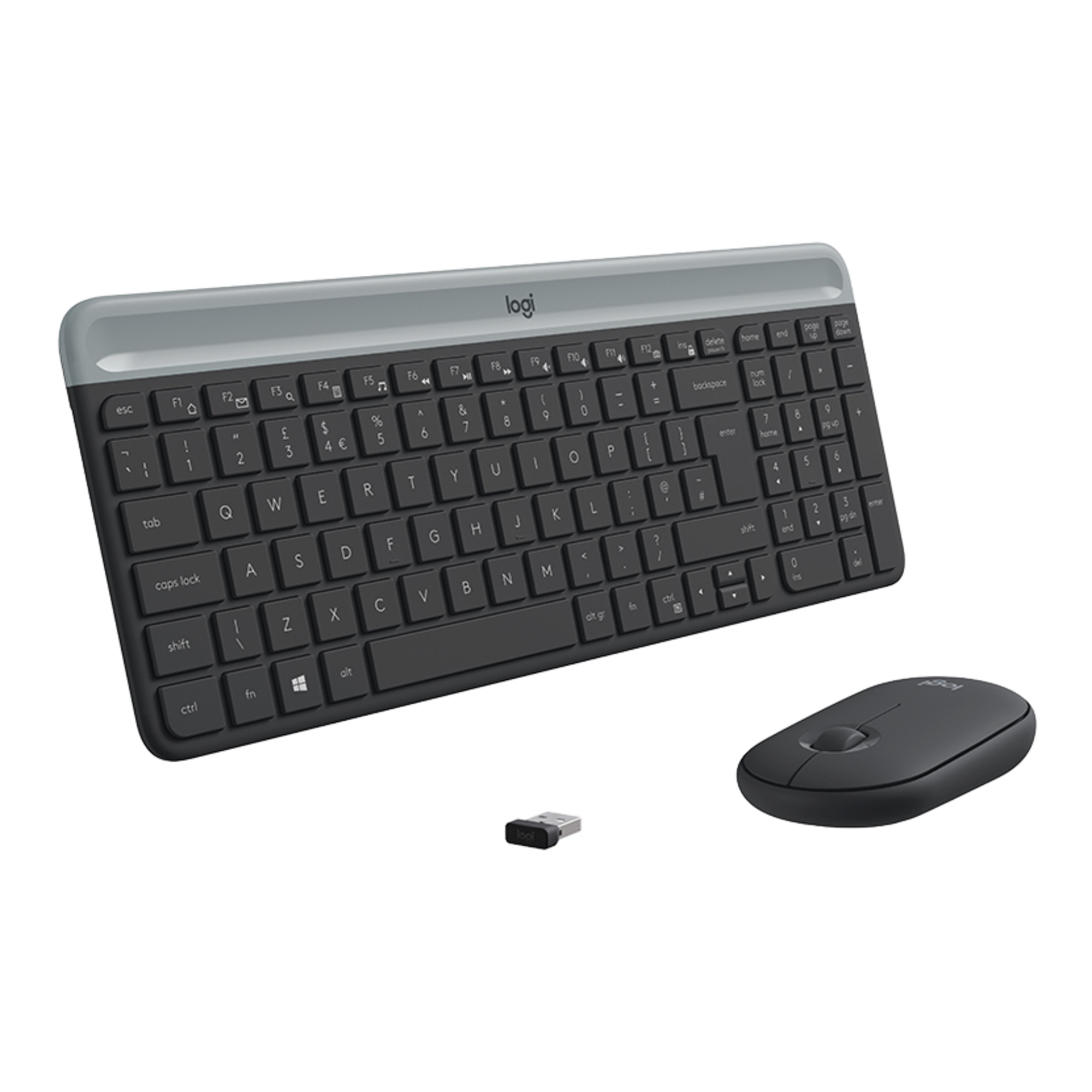 Logitech 920-009188 clavier Souris incluse Universel RF sans fil QWERTZ Allemand Graphite - Neuf