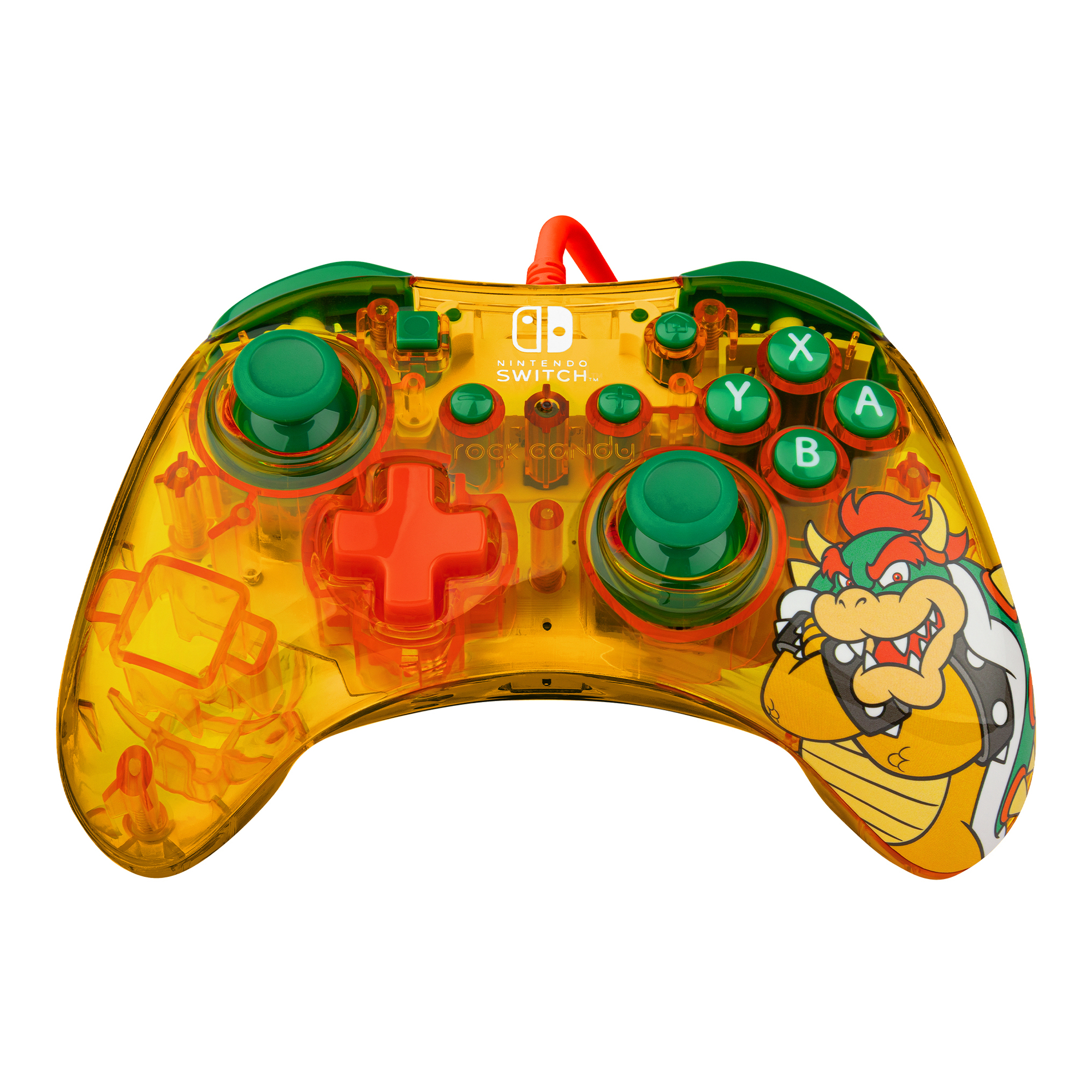 Rock Candy: Lemon Bomb Bowser Vert, Translucide, Jaune USB Manette de jeu Analogique/Numérique Nintendo Switch, Nintendo Switch Lite, Nintendo Switch OLED - Neuf