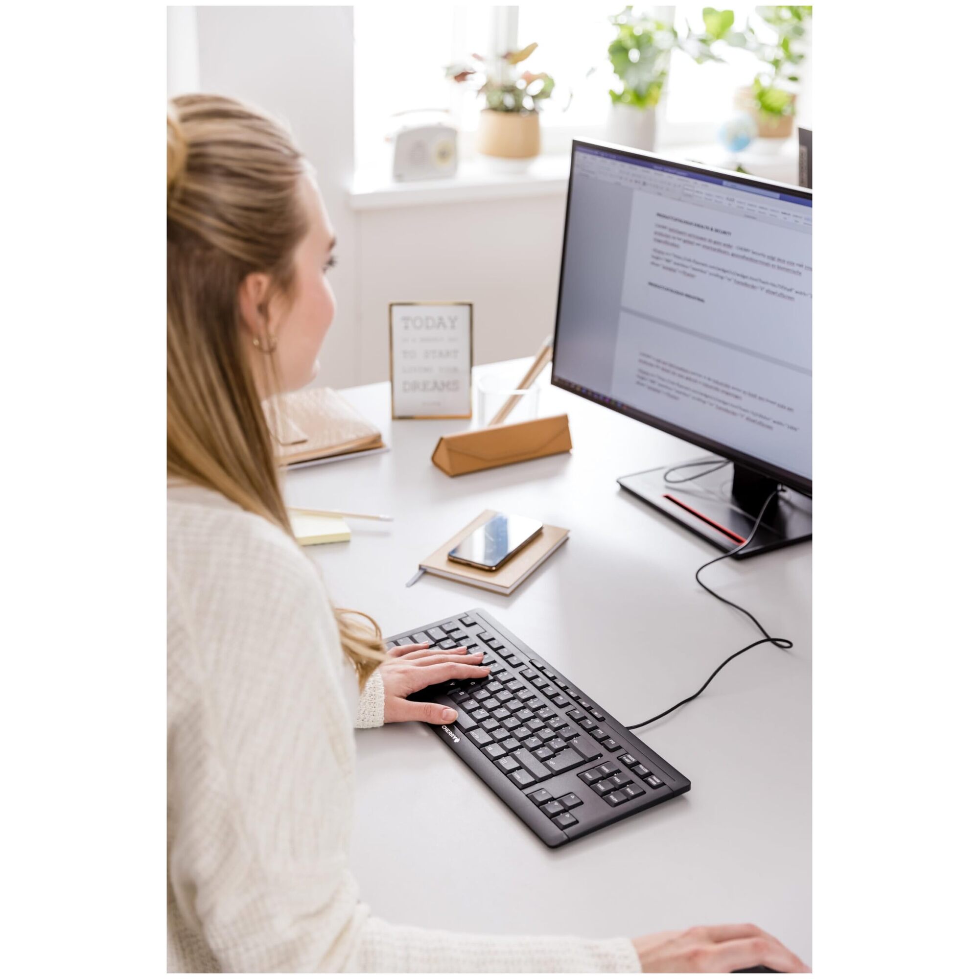 CHERRY STREAM KEYBOARD TKL clavier Universel USB AZERTY Belge Neuf - vue 2