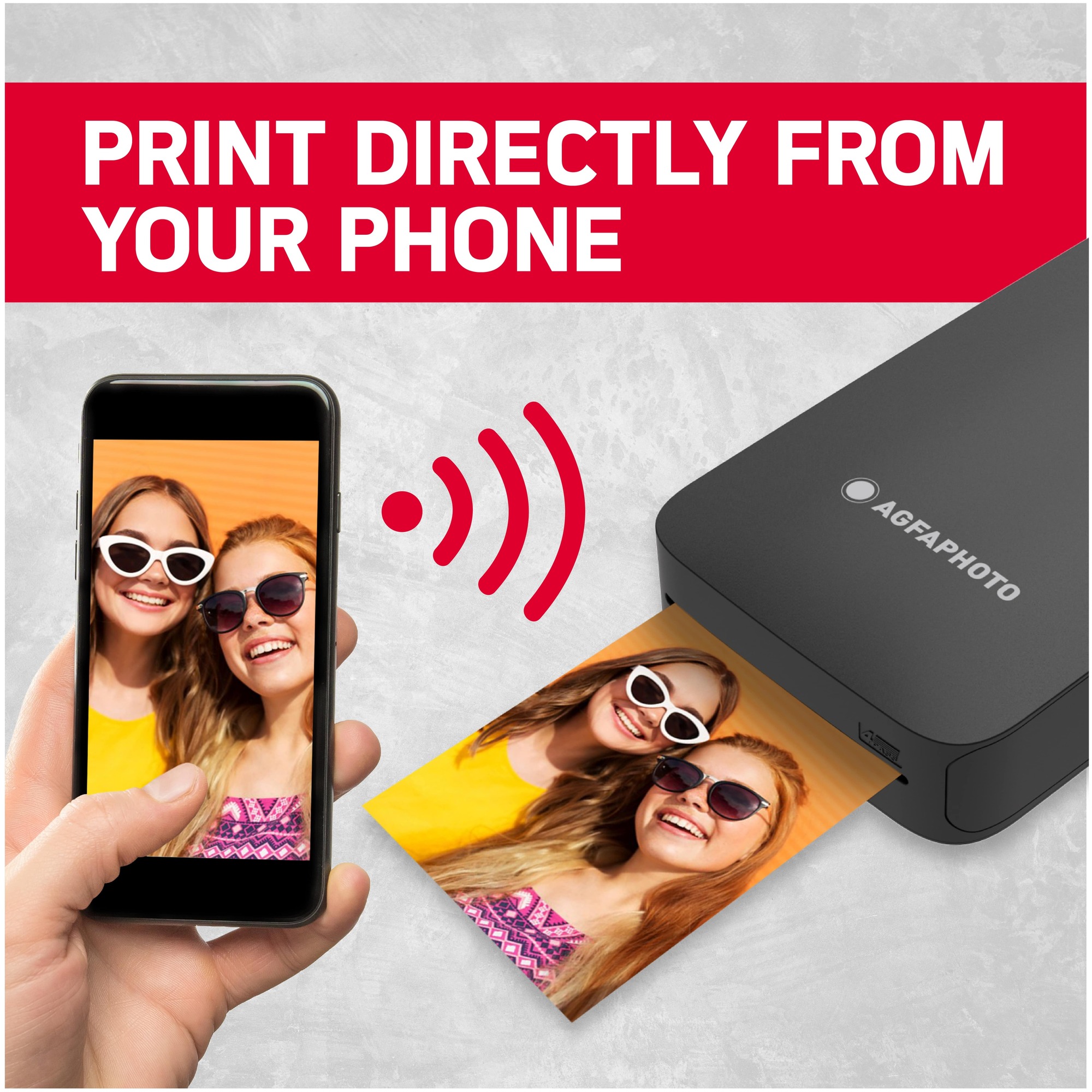 AGFA PHOTO Realipix Mini P Imprimante Photo Format 5 3 x 8 6 cm via Bluetooth Sublimation Thermique 4Pass - vue 3