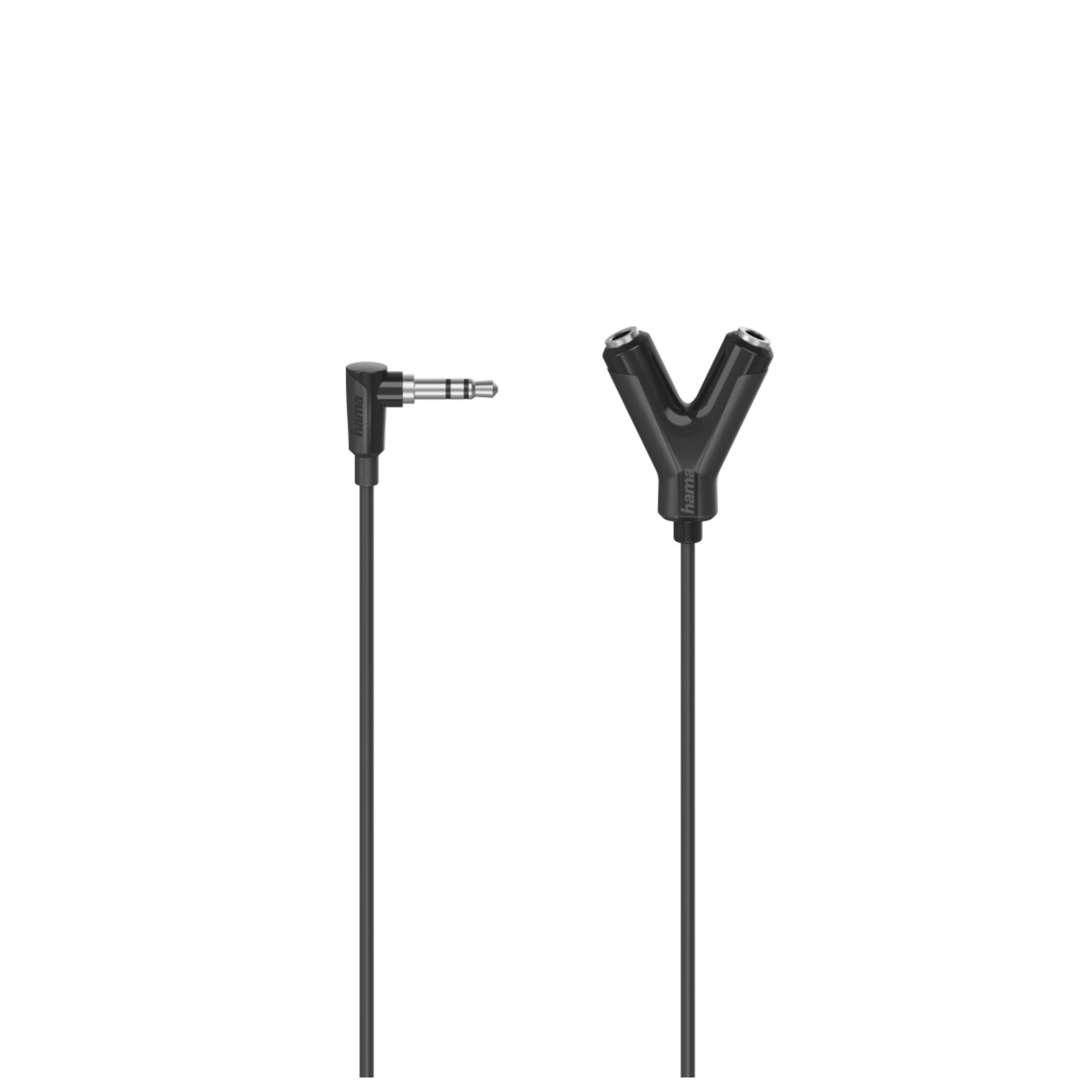 Adaptateur Audio Hama 3.5mm vers 2 x RCA – Câble Stéréo, Noir