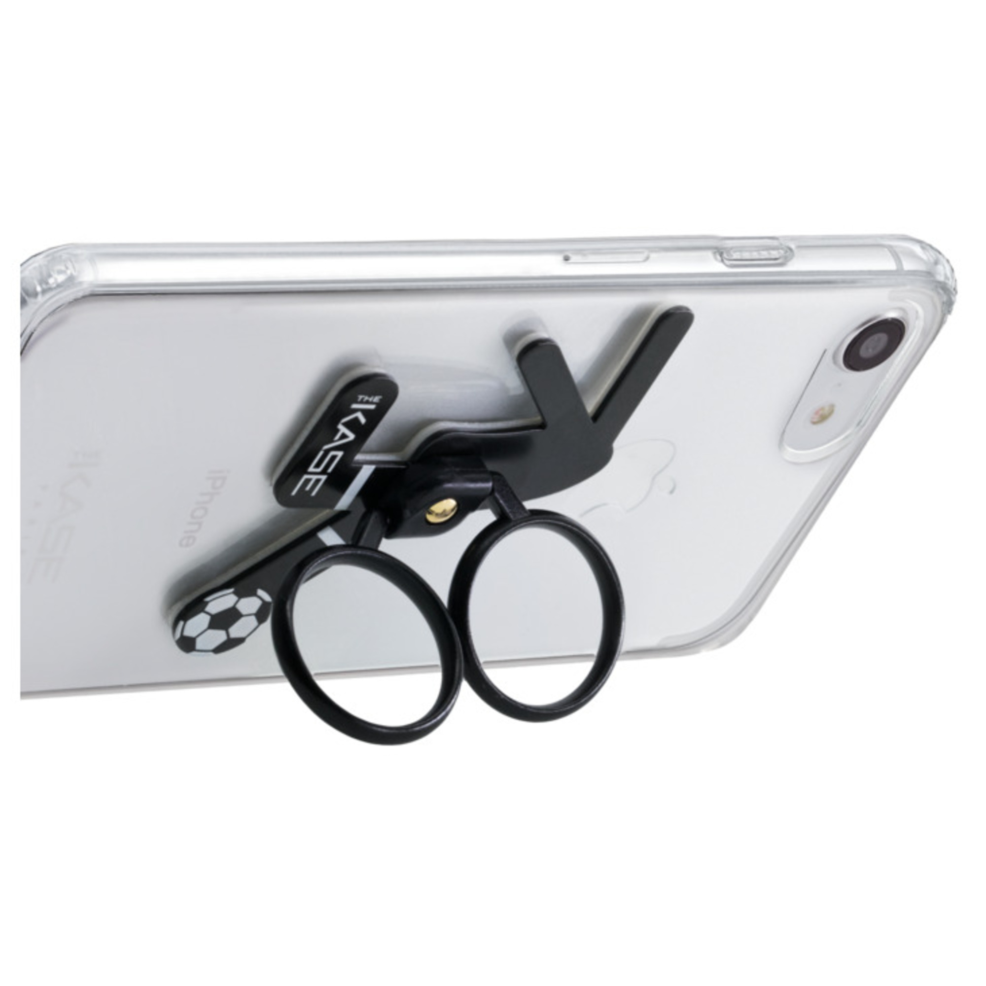 Double Anneaux Accroche & Support Smartphone, Footballeur - Neuf