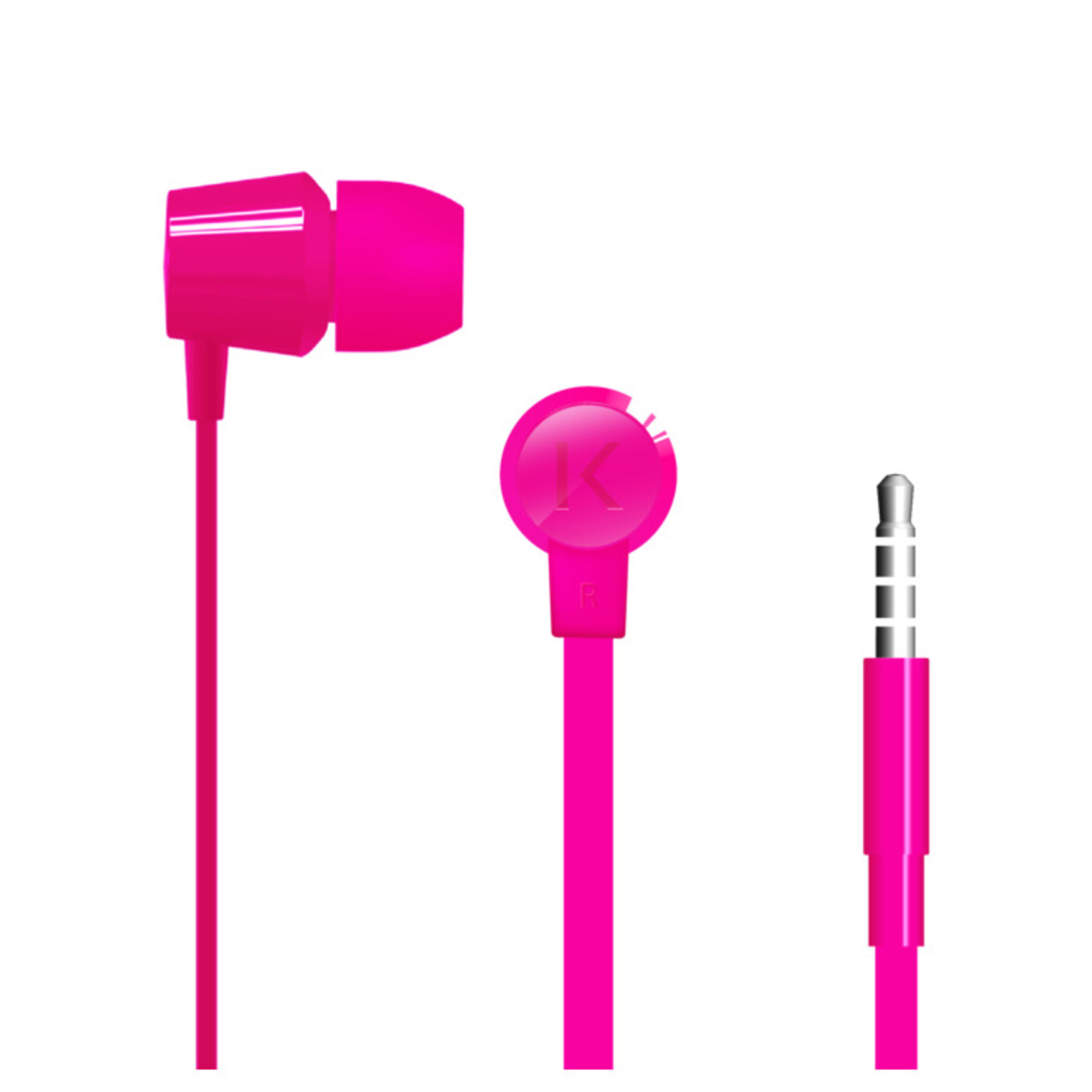 K Ecouteurs intra-auriculaires, Rose Fuschia - Neuf