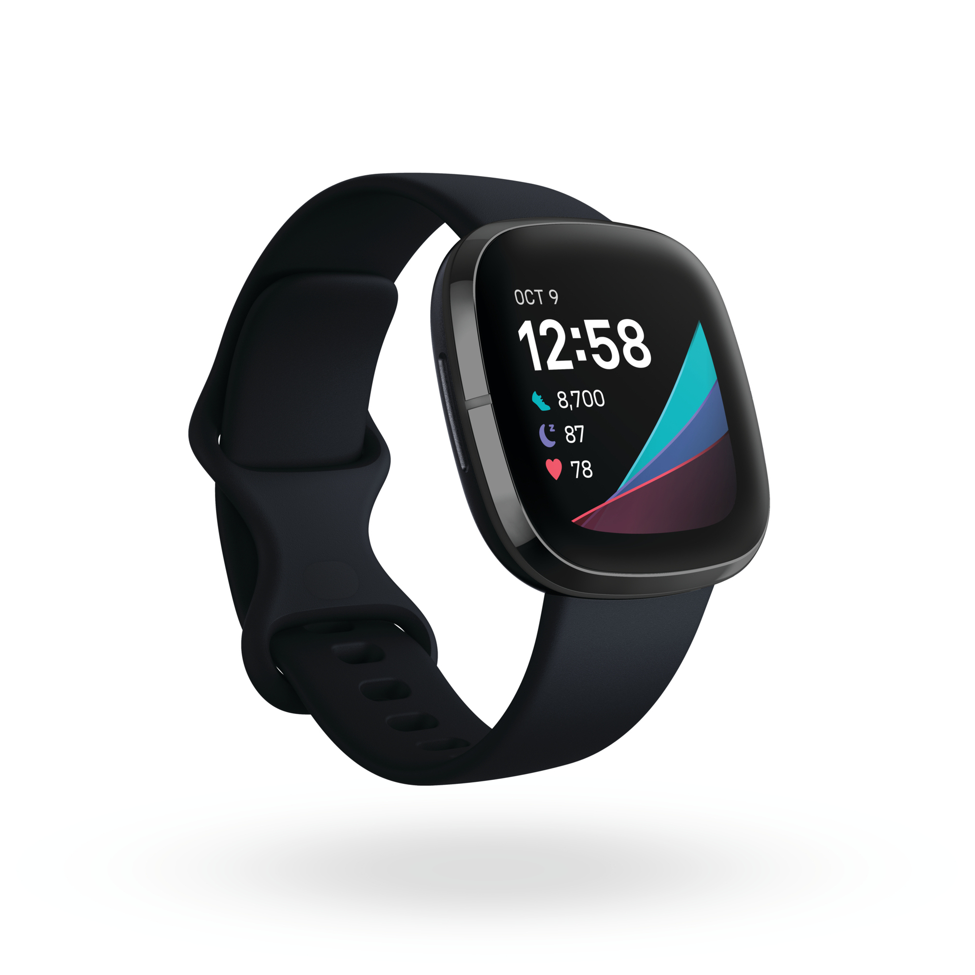 Fitbit Sense 4,01 cm (1.58 ) AMOLED 40 mm Numérique Écran tactile Graphite Wifi GPS (satellite) - Bon état