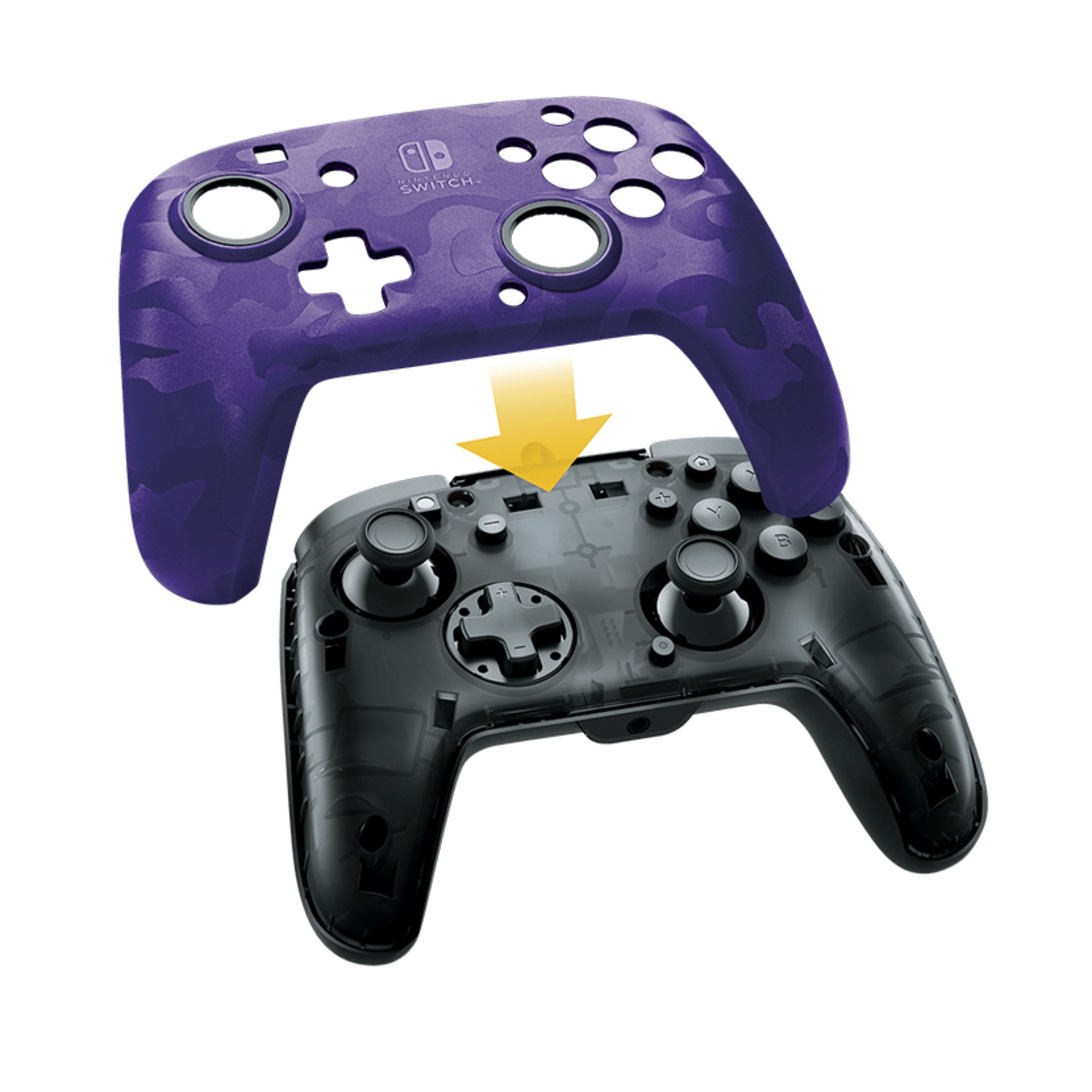 Manette de jeu Faceoff Deluxe+ Analogique/Numérique Nintendo Switch Violet - Neuf