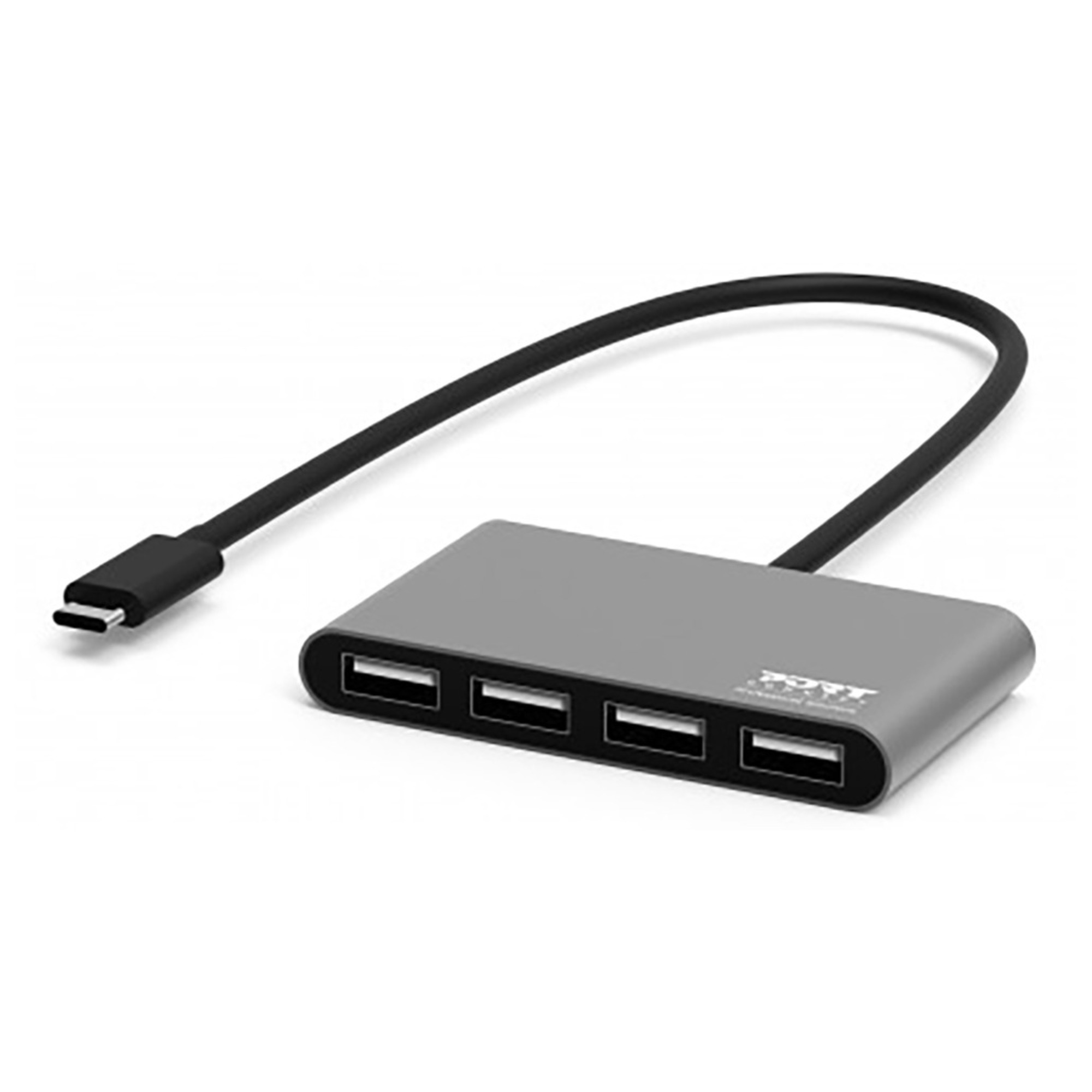 PORT CONNECT Hub USB 4 X Ports USB-A 2.0 / USB-C vitesse 480 Mb/s