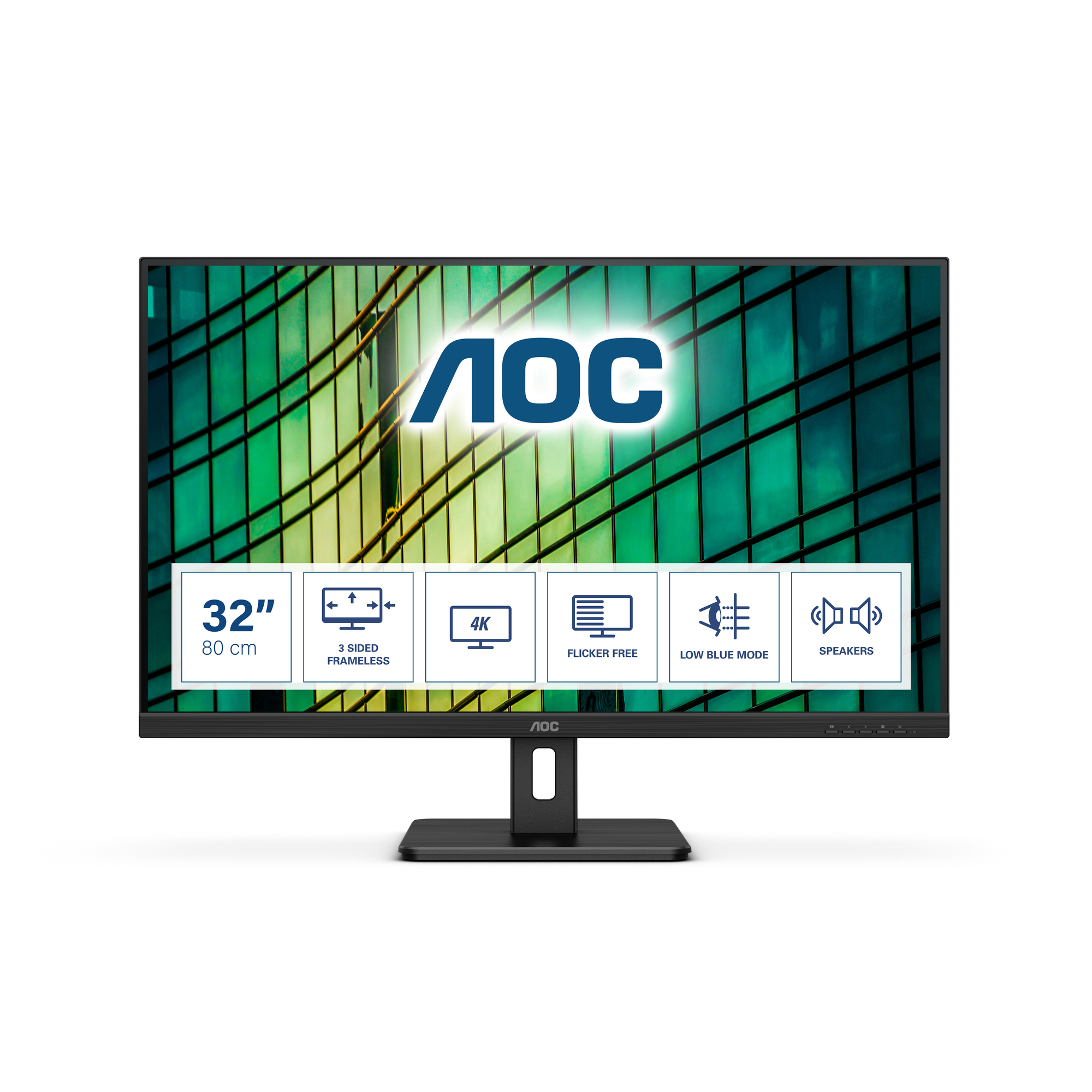 AOC E2 U32E2N LED display 80 cm (31.5 ) 3840 x 2160 pixels 4K Ultra HD Noir - Neuf