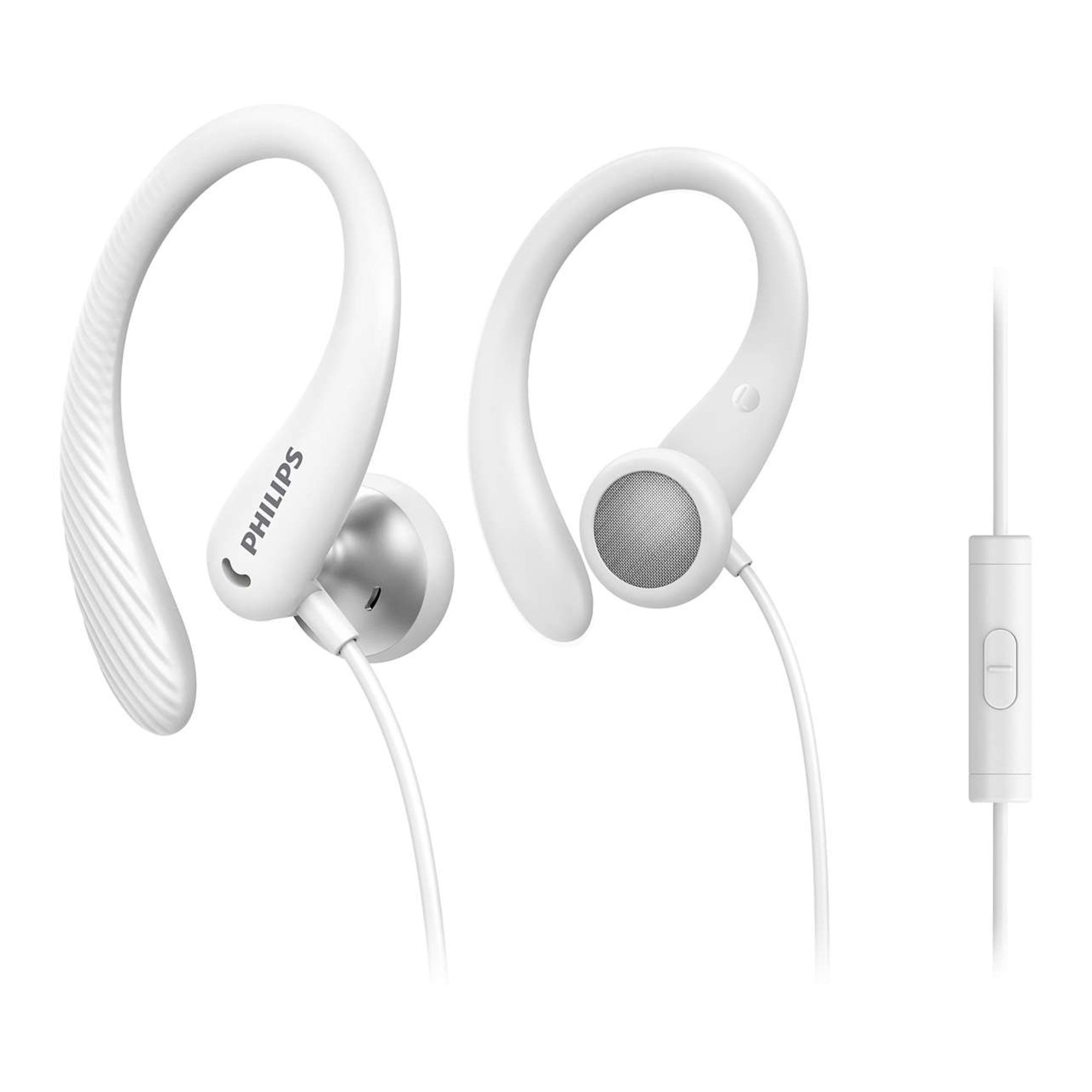 Philips TAA1105WT/00 écouteur/casque Avec fil Crochets auriculaires, Ecouteurs Sports Blanc - Neuf