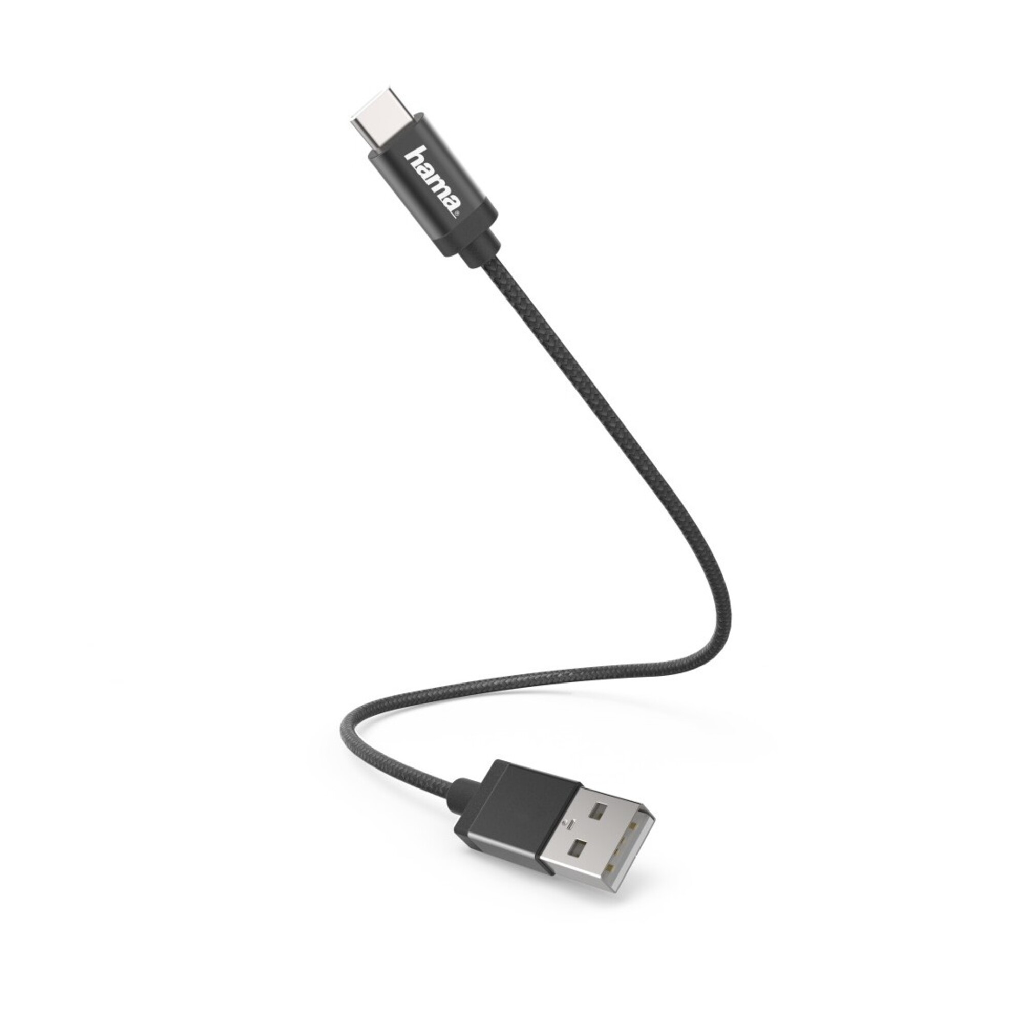 HAMA C&acirc;ble de charge/donn&eacute;es, USB Type-C, 0,2 m, noir - Neuf