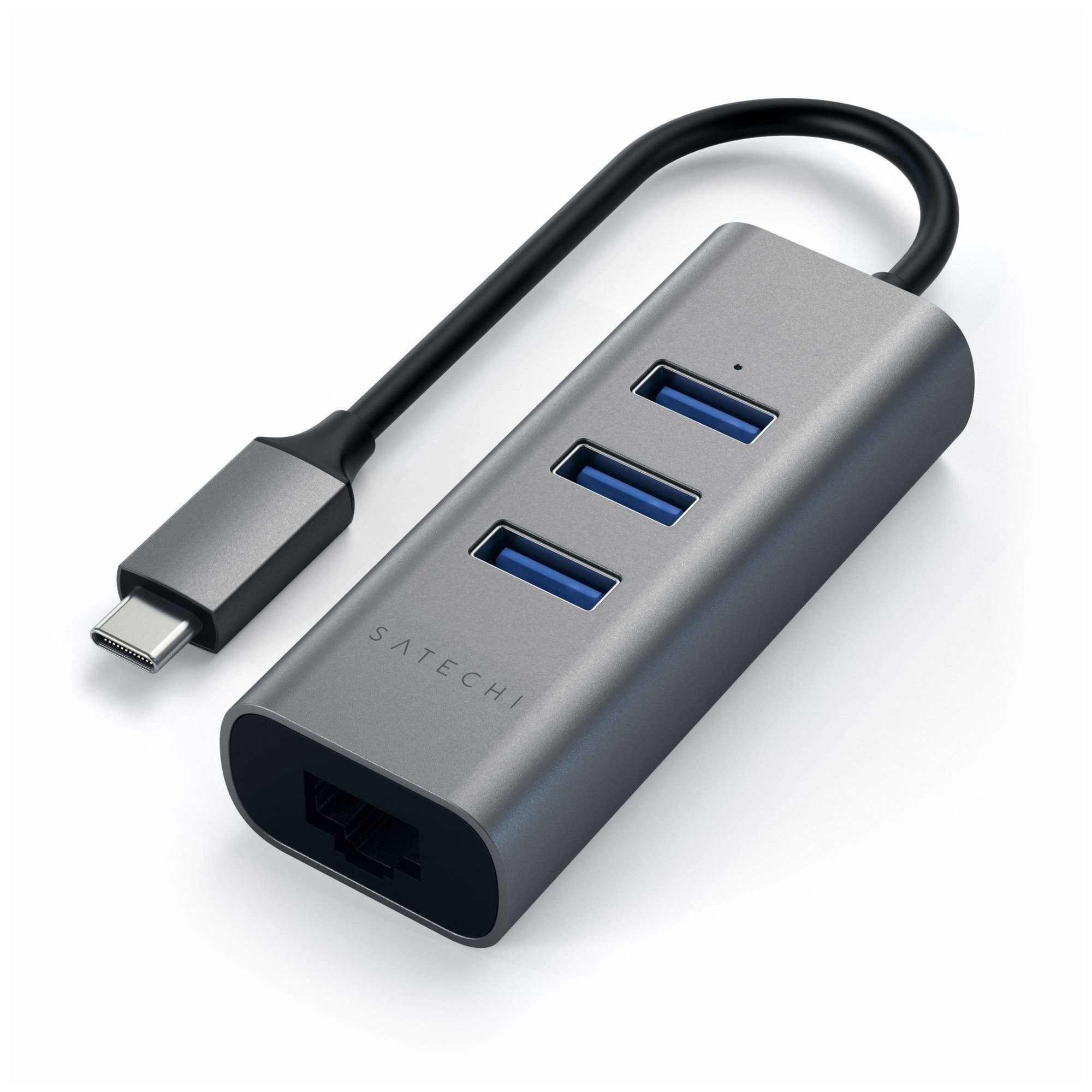 SATECHI Hub USB C 2 en 1 avec 3 Ports USB 3.0 + Ethernet - vue 2