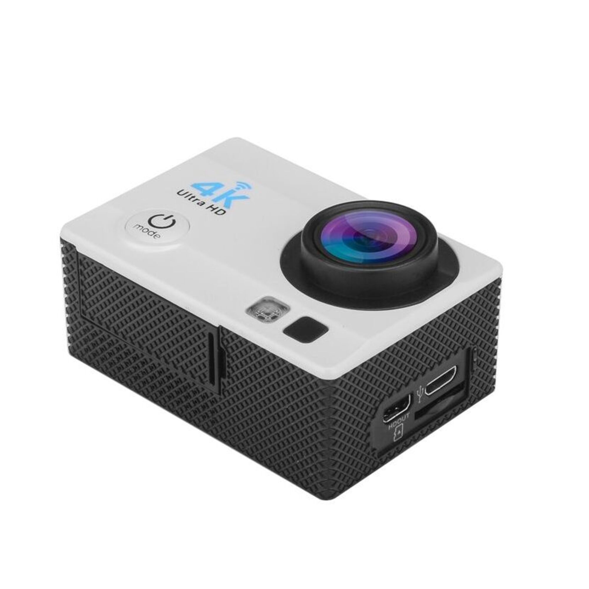 Caméra Sport 4K 16Mp Étanche Grand Angle 170° Wifi Écran LCD 2 Pouces HDMI Blanc YONIS - Neuf