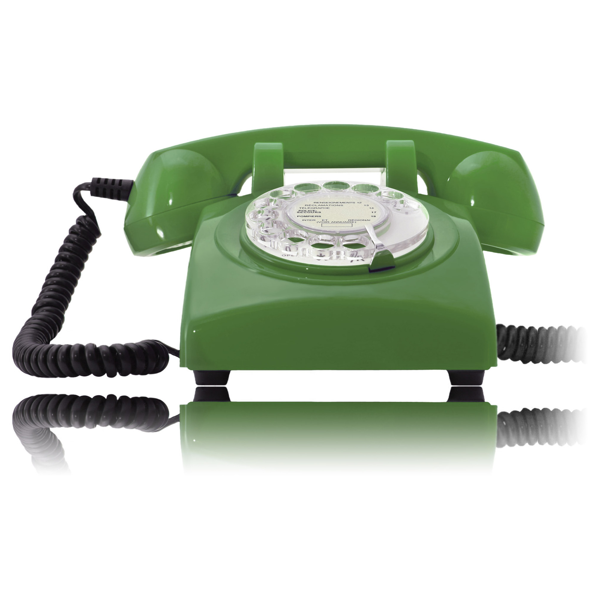 Téléphone fixe filaire rétro vintage avec cadran rotatif - Neuf