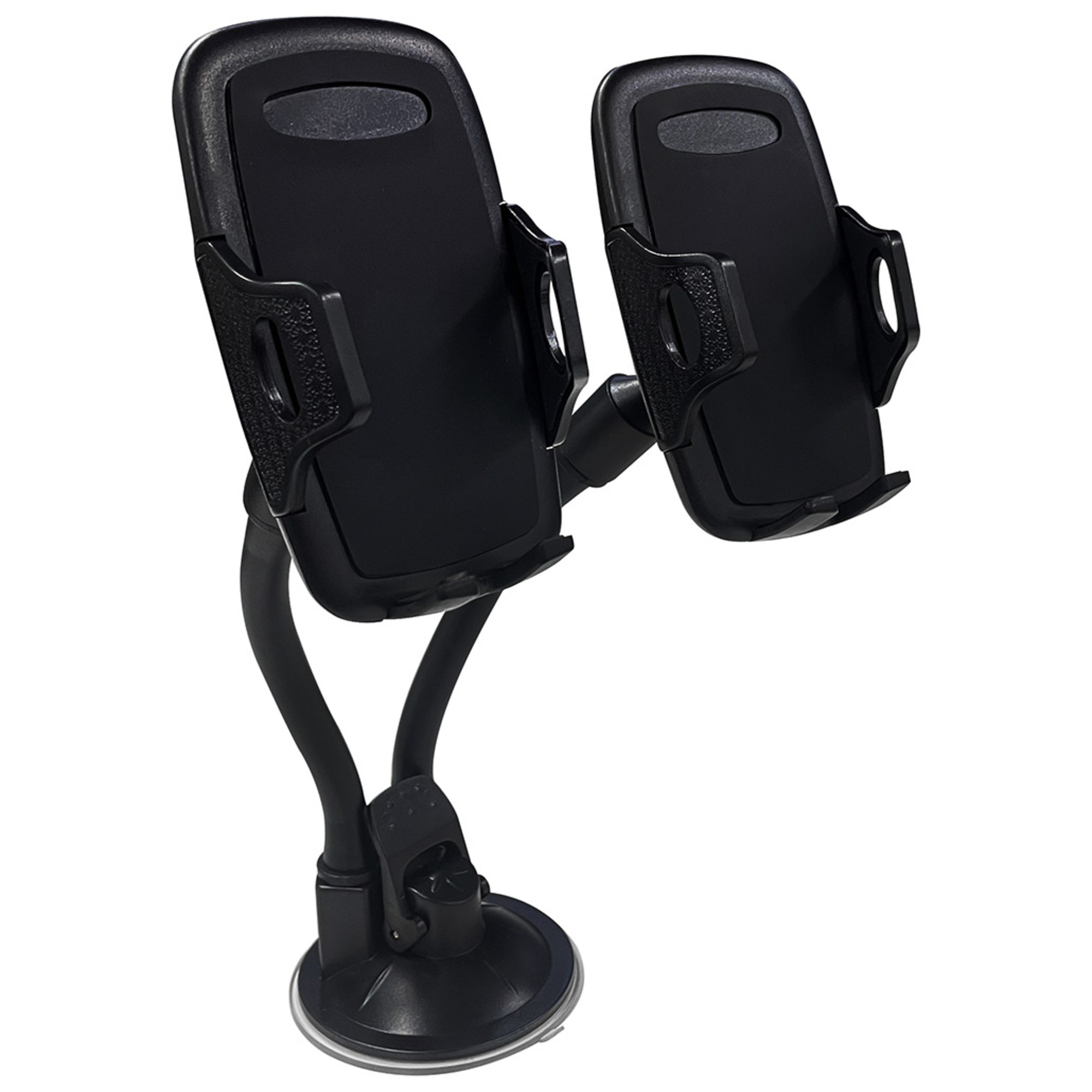 Double Support Voiture Ajustable sur Pare-brise Noir Bigben - Neuf