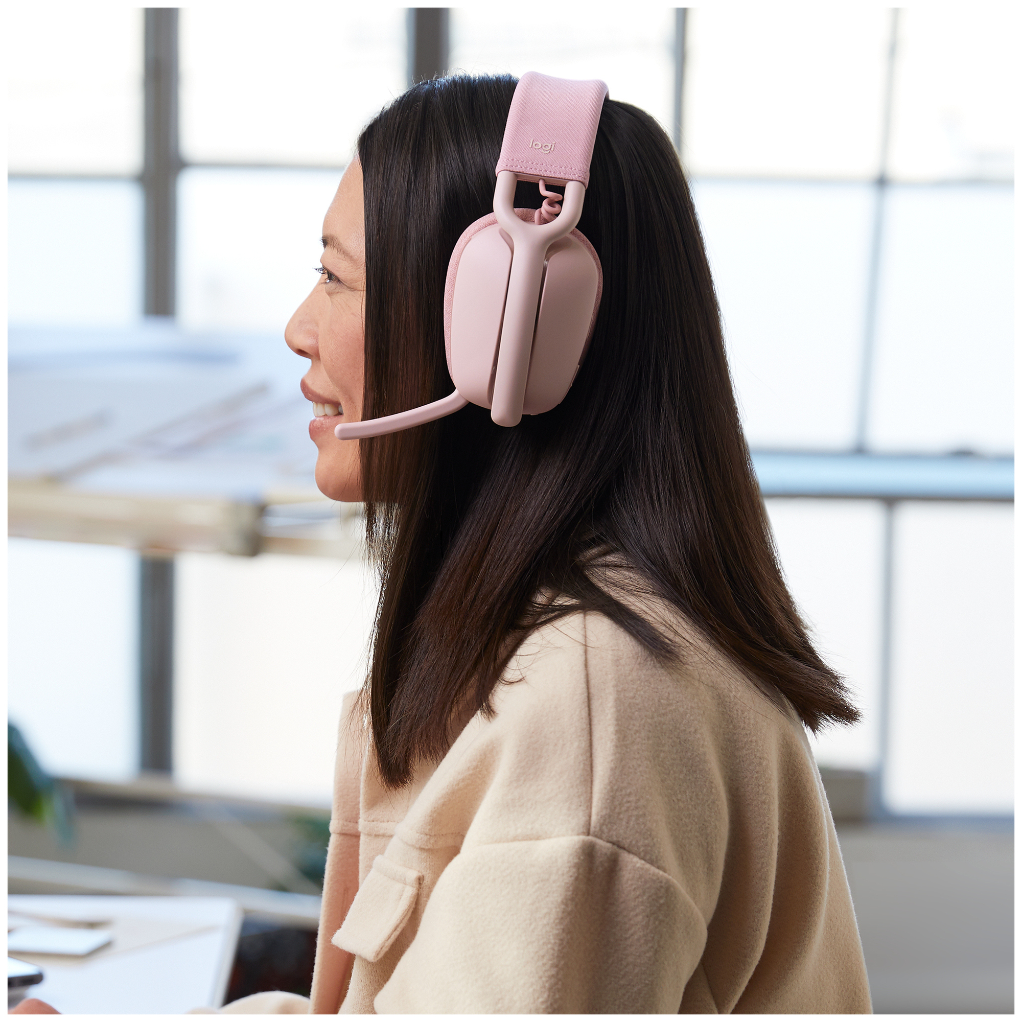 Logitech Zone Vibe 100 Casque Sans fil Arceau Appels/Musique Bluetooth Rose - Neuf