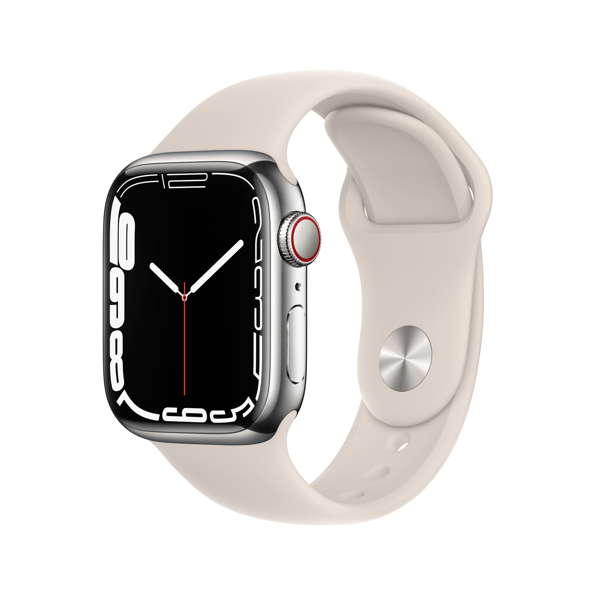 Apple Watch Series 7 OLED 41 mm Numérique Écran tactile 4G Argent Wifi GPS (satellite) - Bon état