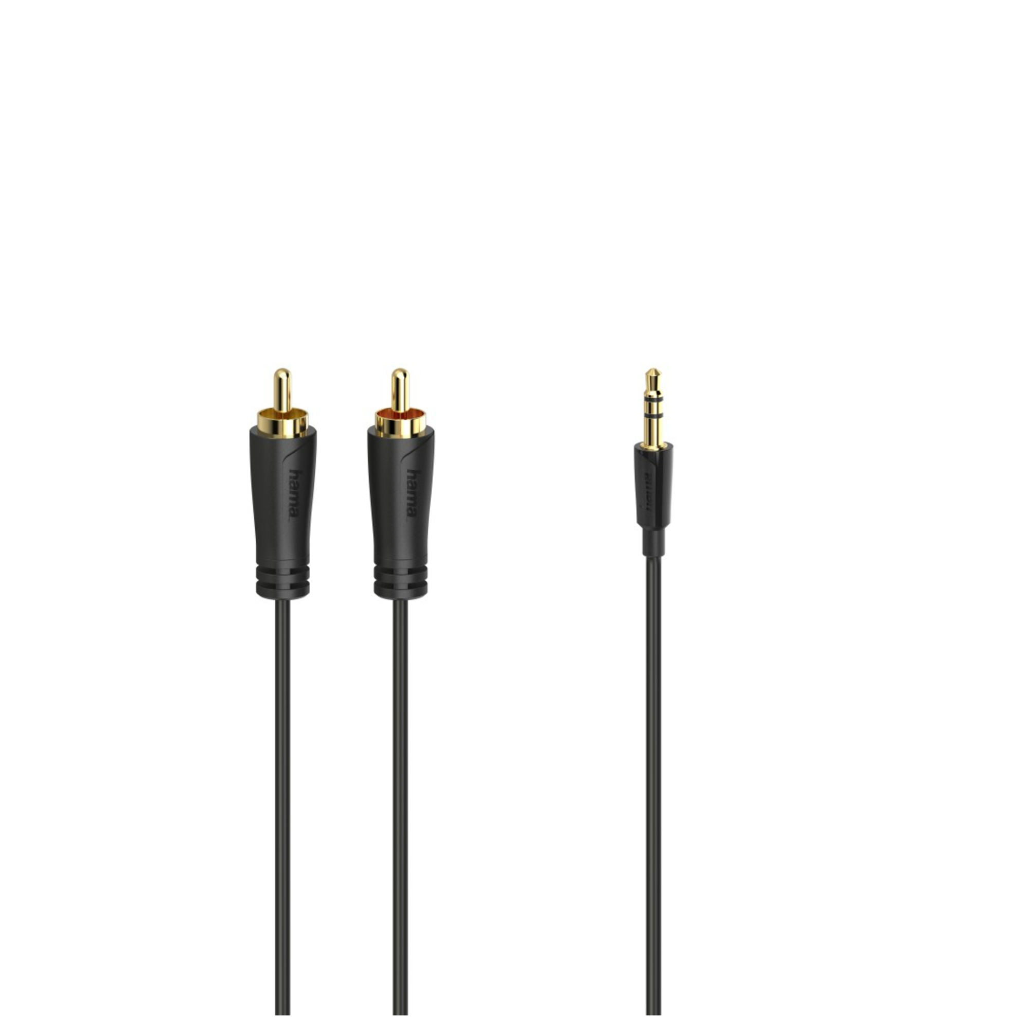 Câble Audio Hama 00205260 – 1,5 m, Jack 3,5 mm vers 2 x RCA - vue 1