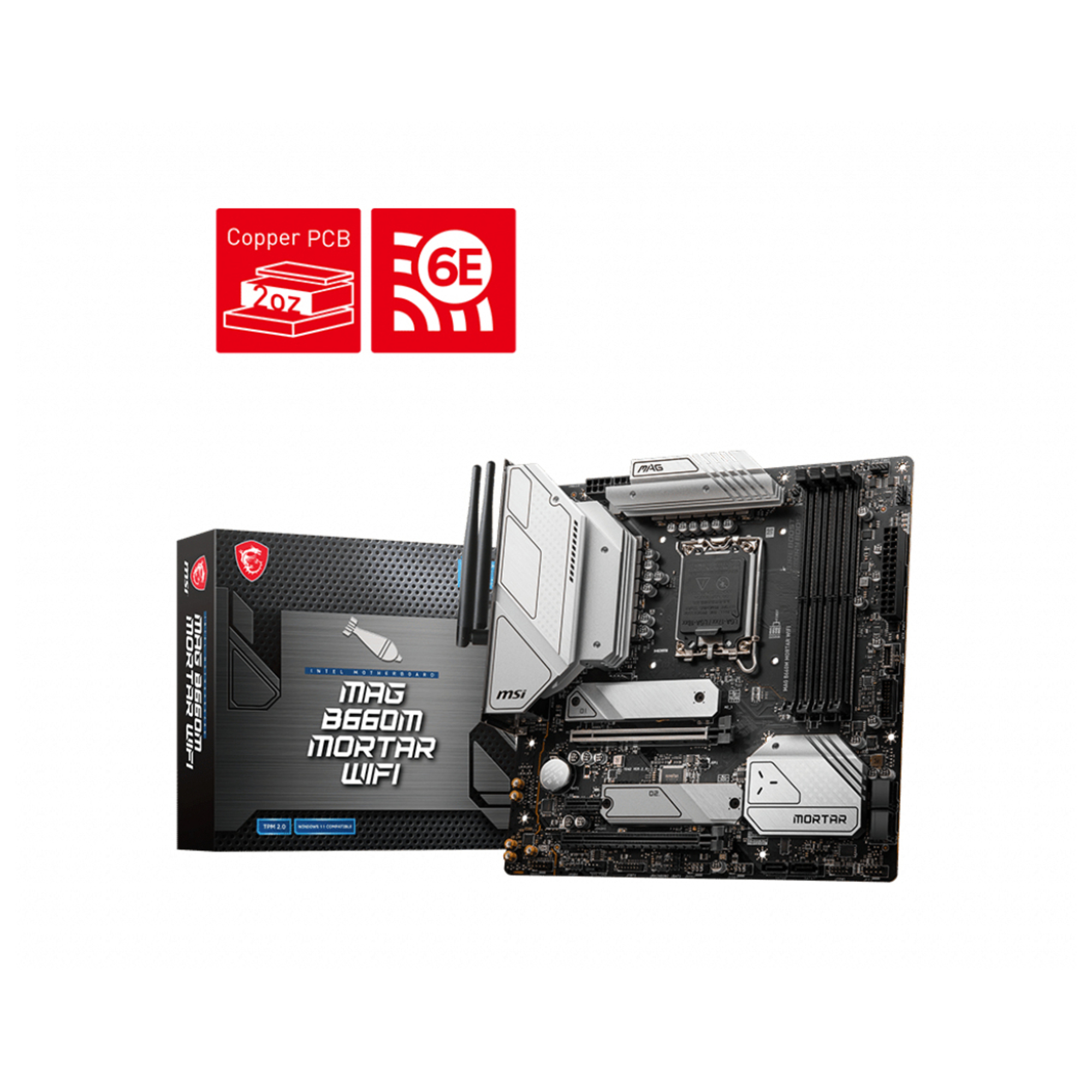 MSI MAG B660M MORTAR WIFI carte mère Intel B660 LGA 1700 micro ATX - Neuf