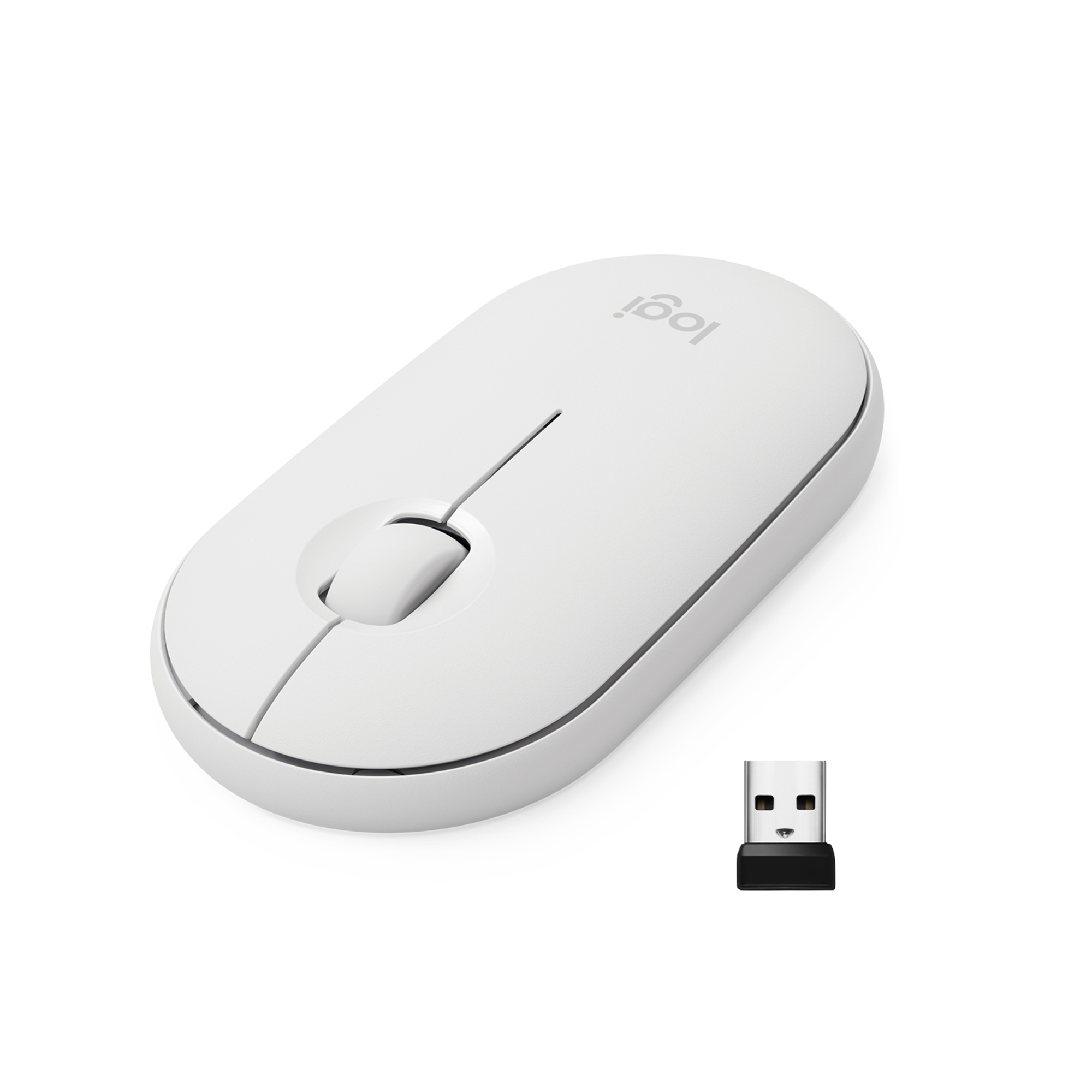 Logitech Souris sans fil Pebble M350 - Blanc - Neuf