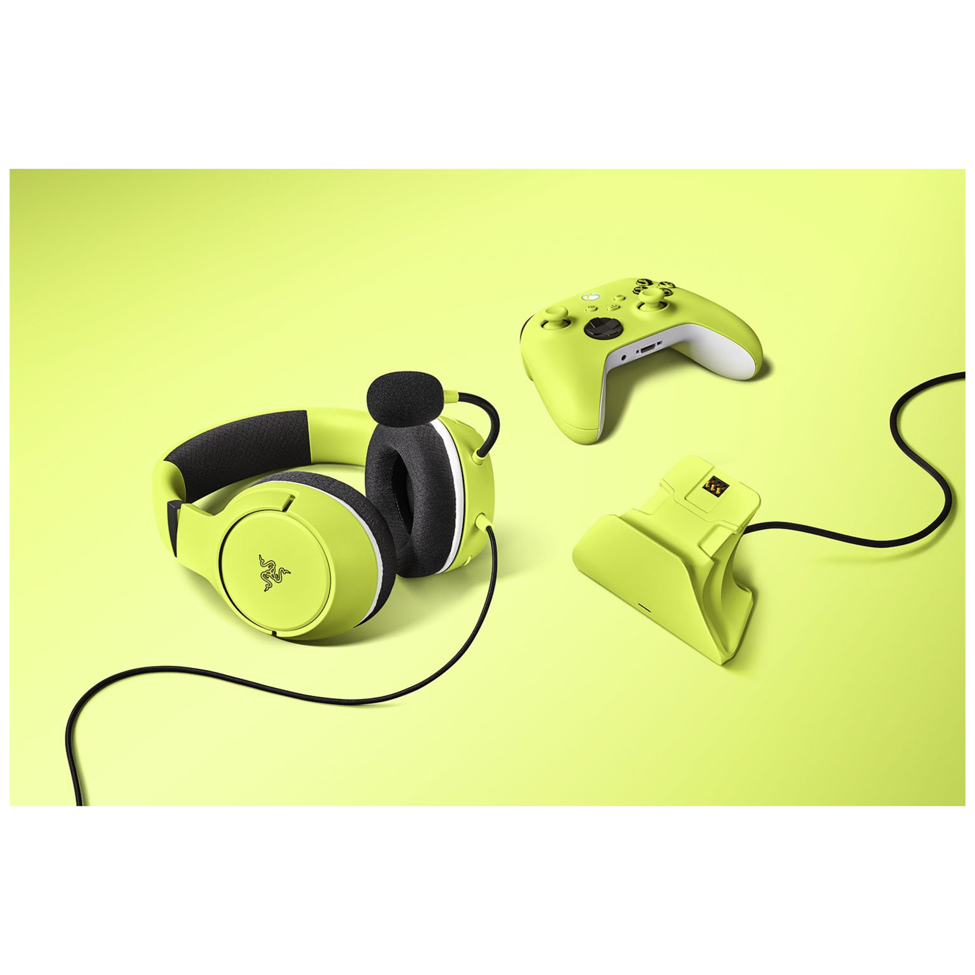 Razer Essential Duo Bundle Casque Avec fil Arceau Jouer Socle de chargement Jaune - Neuf
