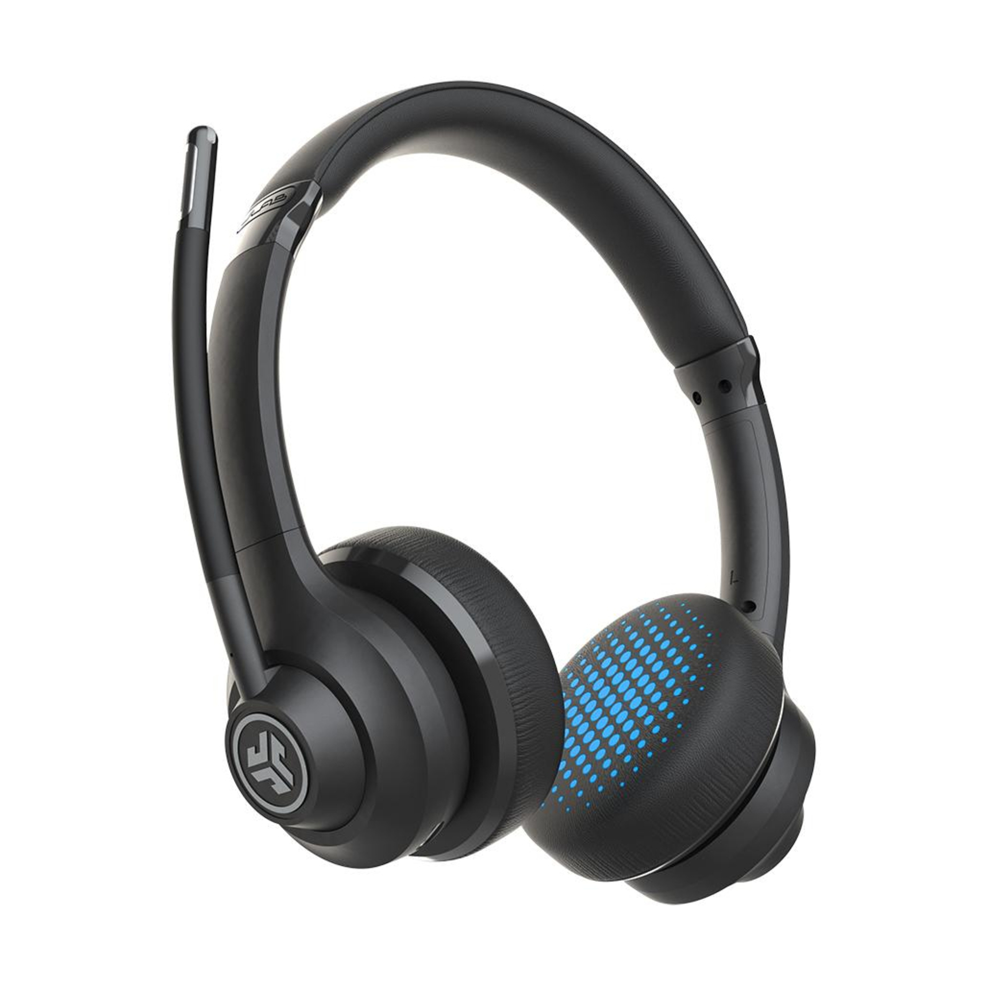 JLab Go Work Casque Avec fil &sans fil Arceau Appels/Musique USB Type-C Bluetooth Noir, Bleu - Neuf