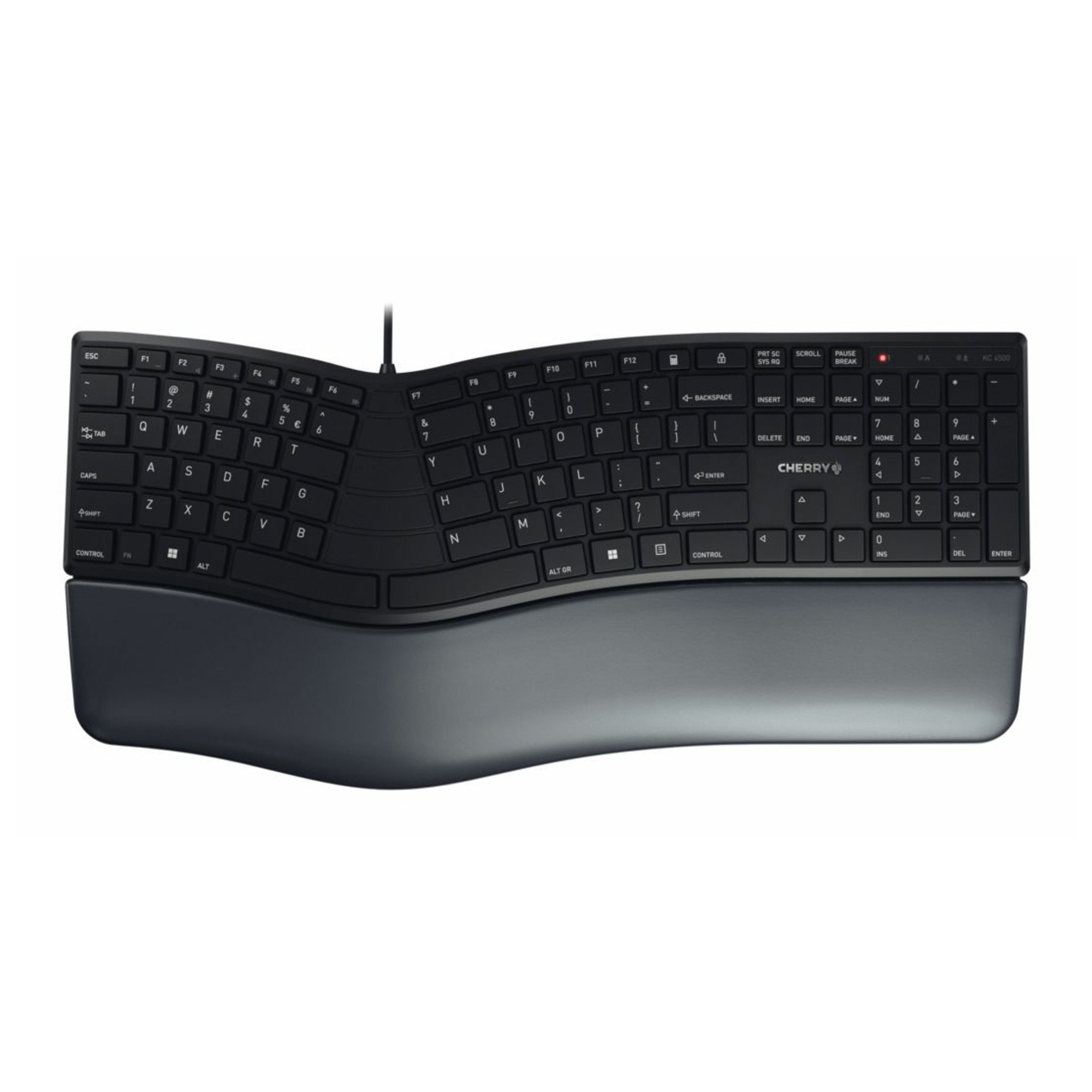 CHERRY KC 4500 ERGO tastiera USB QWERTY belga Nero - nuovo