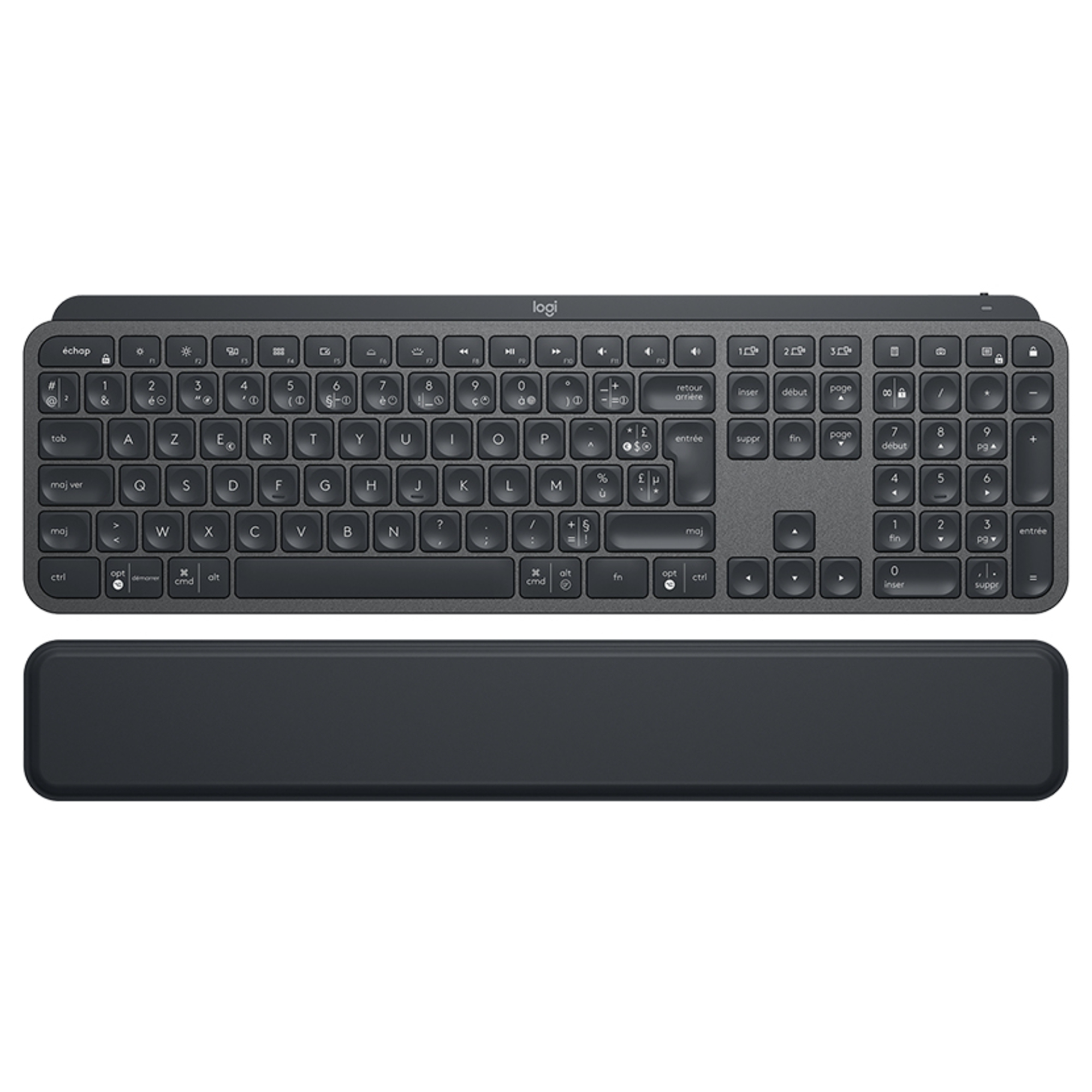 Logitech MX Keys Plus clavier Universel RF sans fil + Bluetooth AZERTY Français Graphite - Neuf