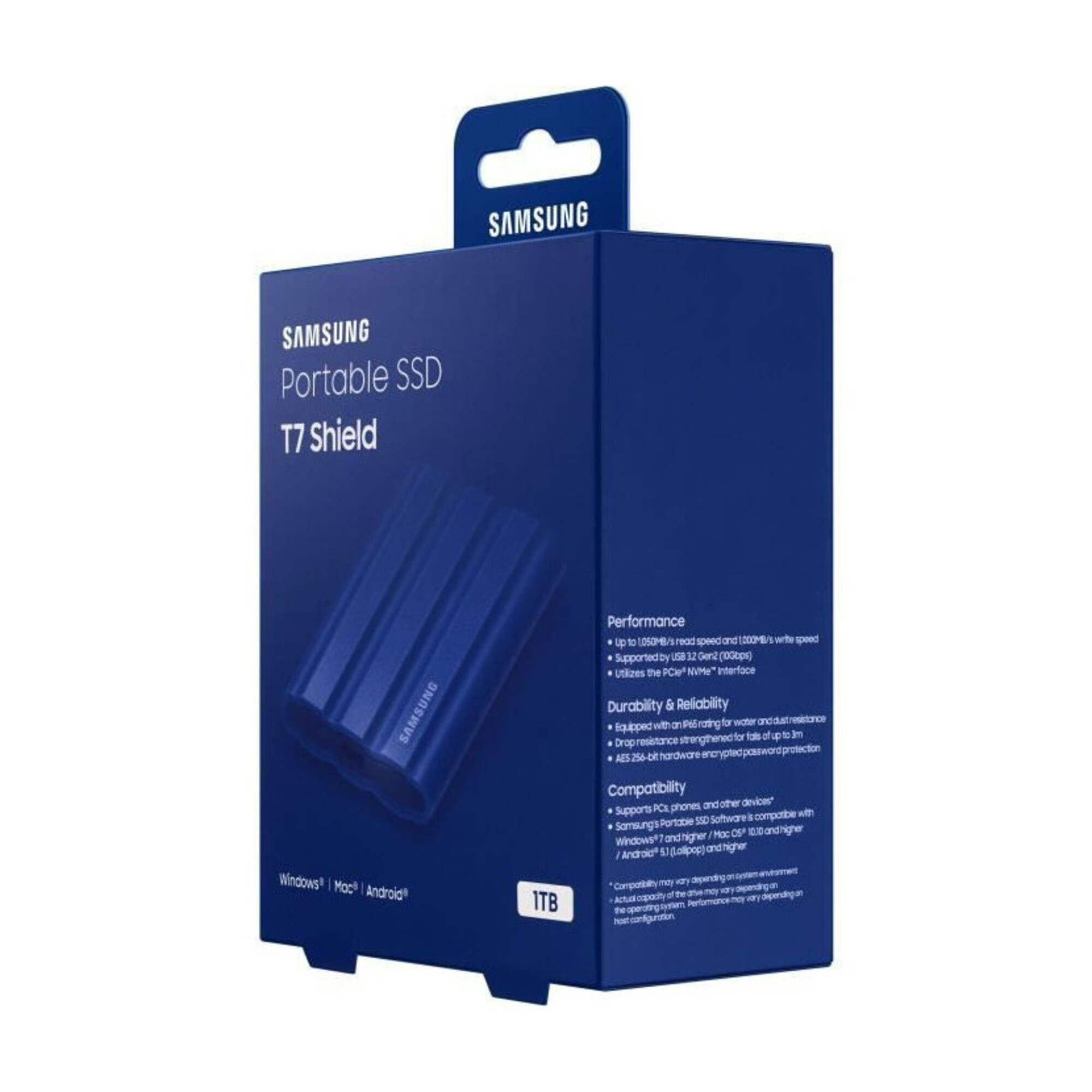 Samsung MU-PE1T0R 1 To USB Type-C 3.2 Gen 2 (3.1 Gen 2) Bleu - Neuf