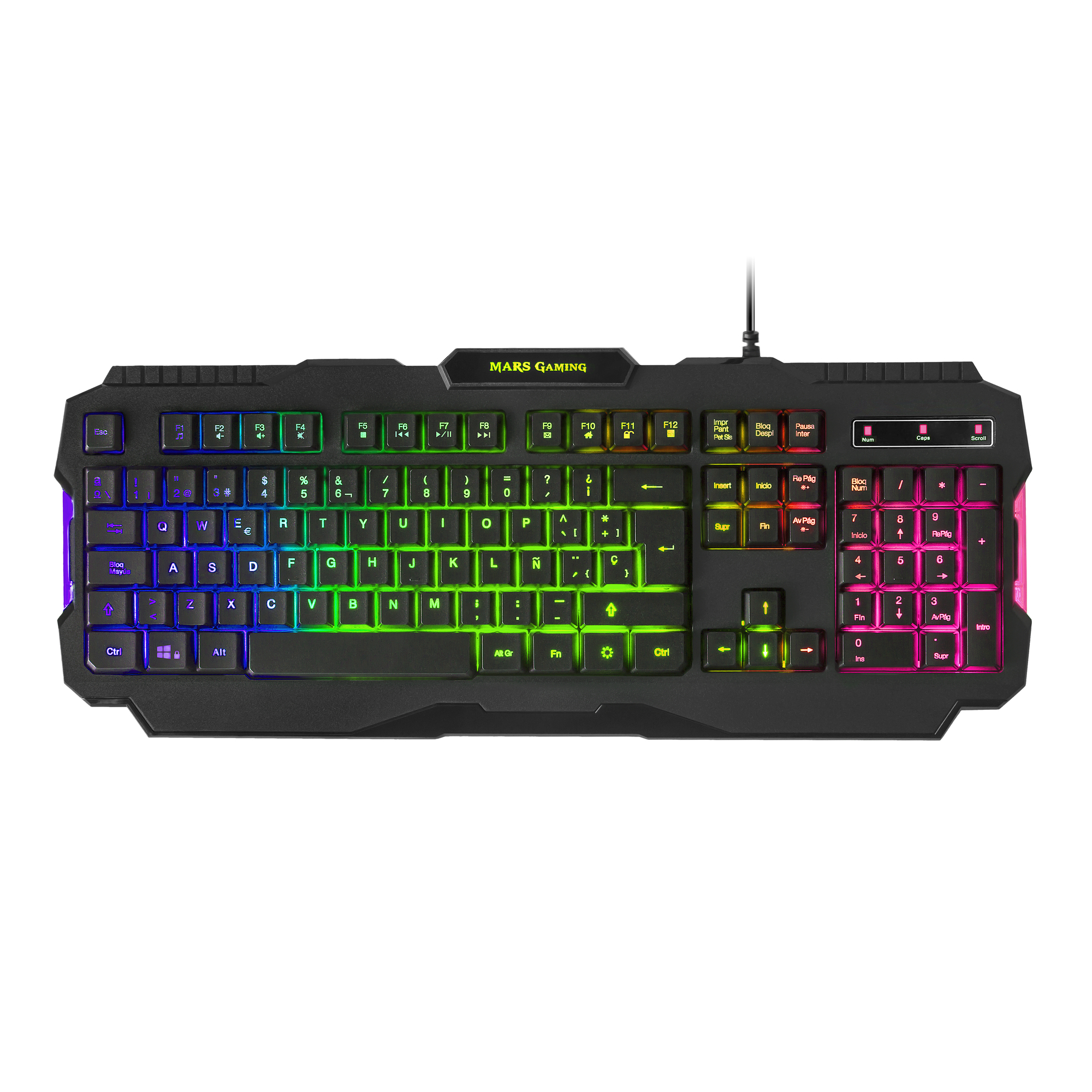 Clavier Pack-Mars Gaming MCPRGB2FR – Clavier, Souris, Tapis XXL, RGB - vue 7