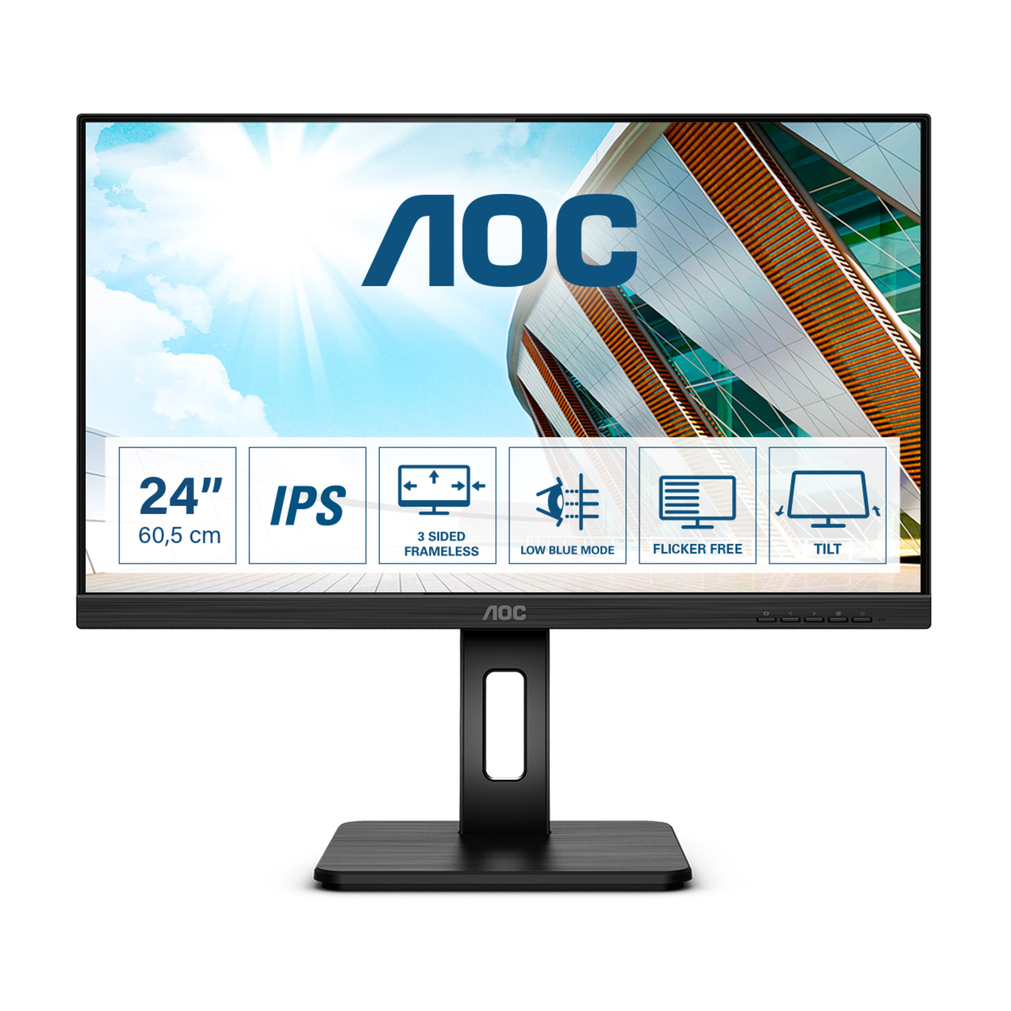 AOC P2 Q24P2Q LED display 60,5 cm (23.8 ) 2560 x 1440 pixels Quad HD Noir - Neuf