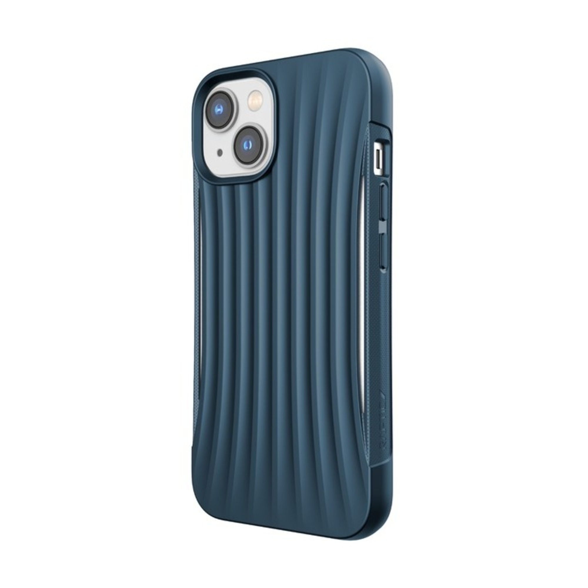 Coque pour iPhone 14 Clutch Shockproof 3M avec motif rayures Bleu