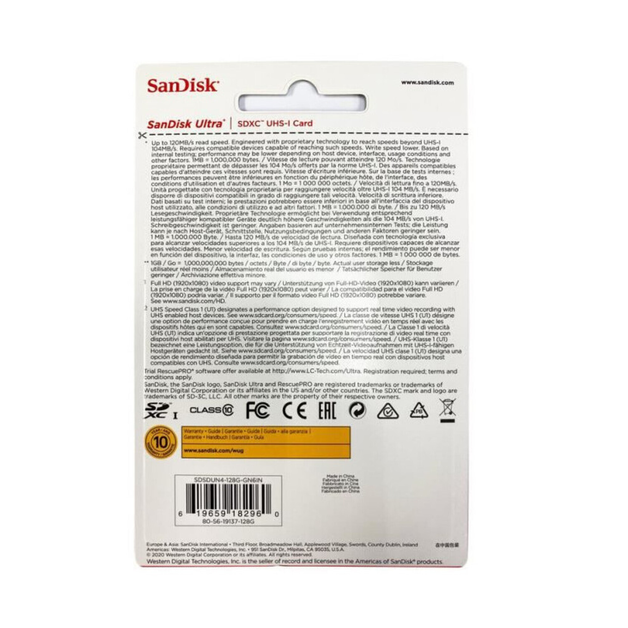 SanDisk Ultra SDXC Classe 10 - vue 4