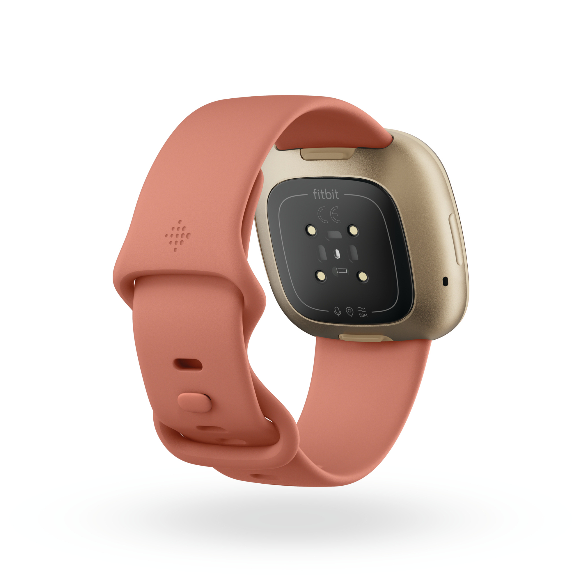 Fitbit Versa 3 Aluminium en or doux Montre connectée avec bracelet silicone taille du bracelet : / Wi Fi NFC Bluetooth - vue 3