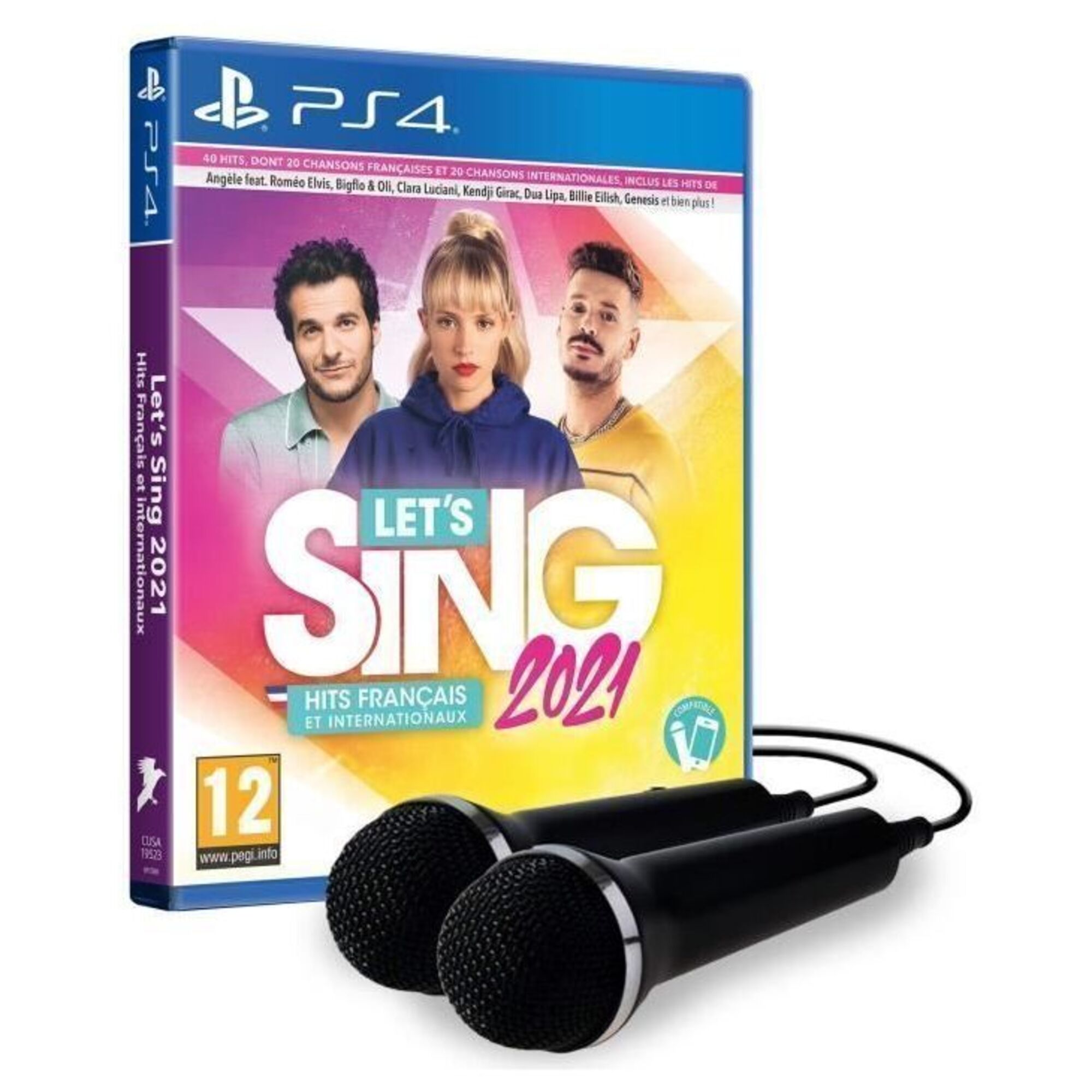 Lets Sing 2021 Hits francais + 2 Micros Jeu PS4 - Neuf