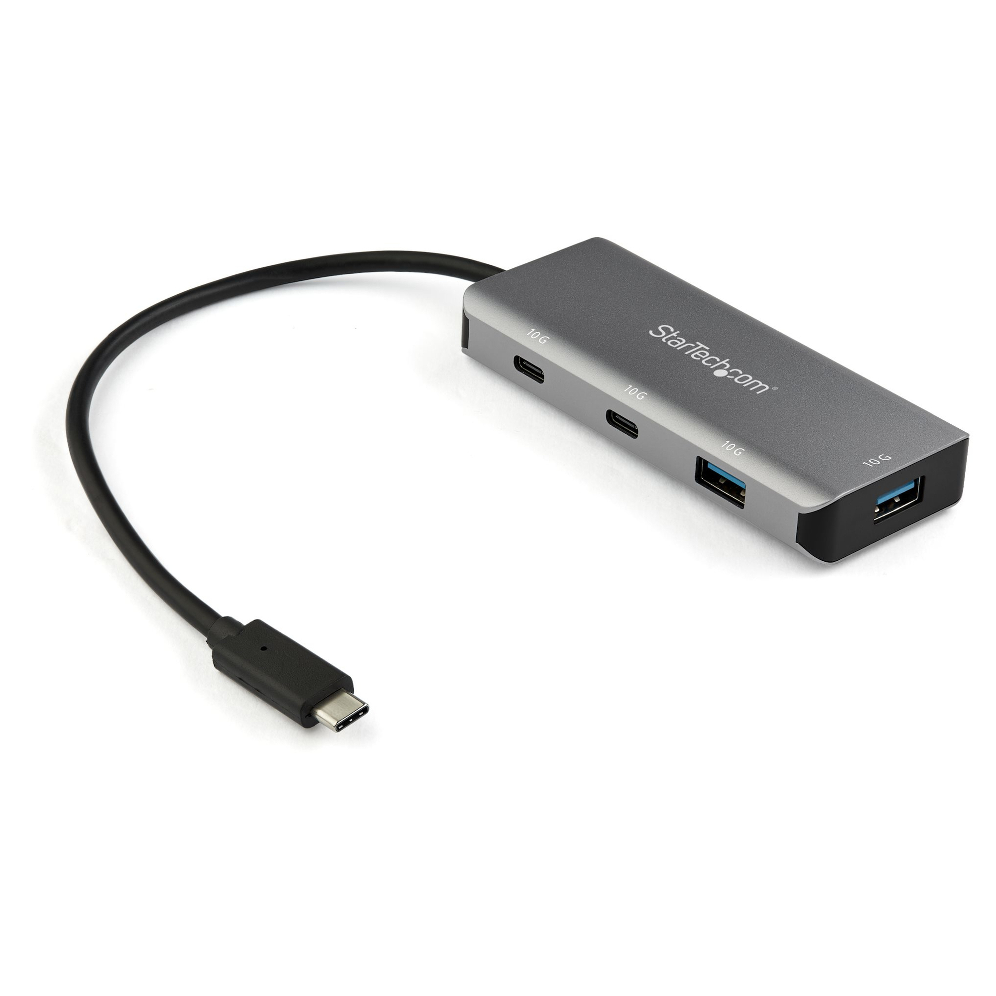 StarTech.com Hub USB-C 4 Ports - 2x USB-A et 2x USB-C - Hub SuperSpeed 10Gbps USB Type-C 3.2 Gen 2 - Alimentation Bus USB - Adaptateur USB-C vers USB - Aluminium - Câble 25 cm - Neuf