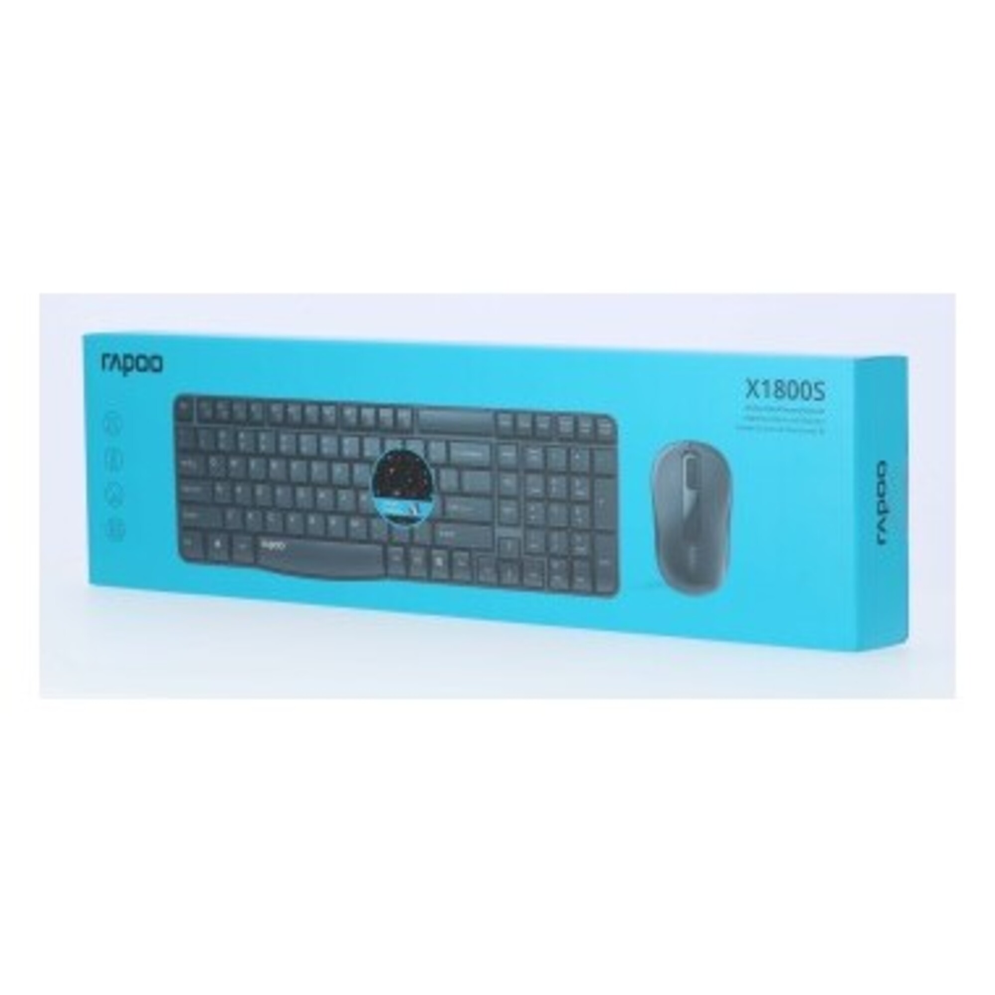 Kit Clavier AZERTY + Souris sans fil  X 1800s  Noir - Neuf