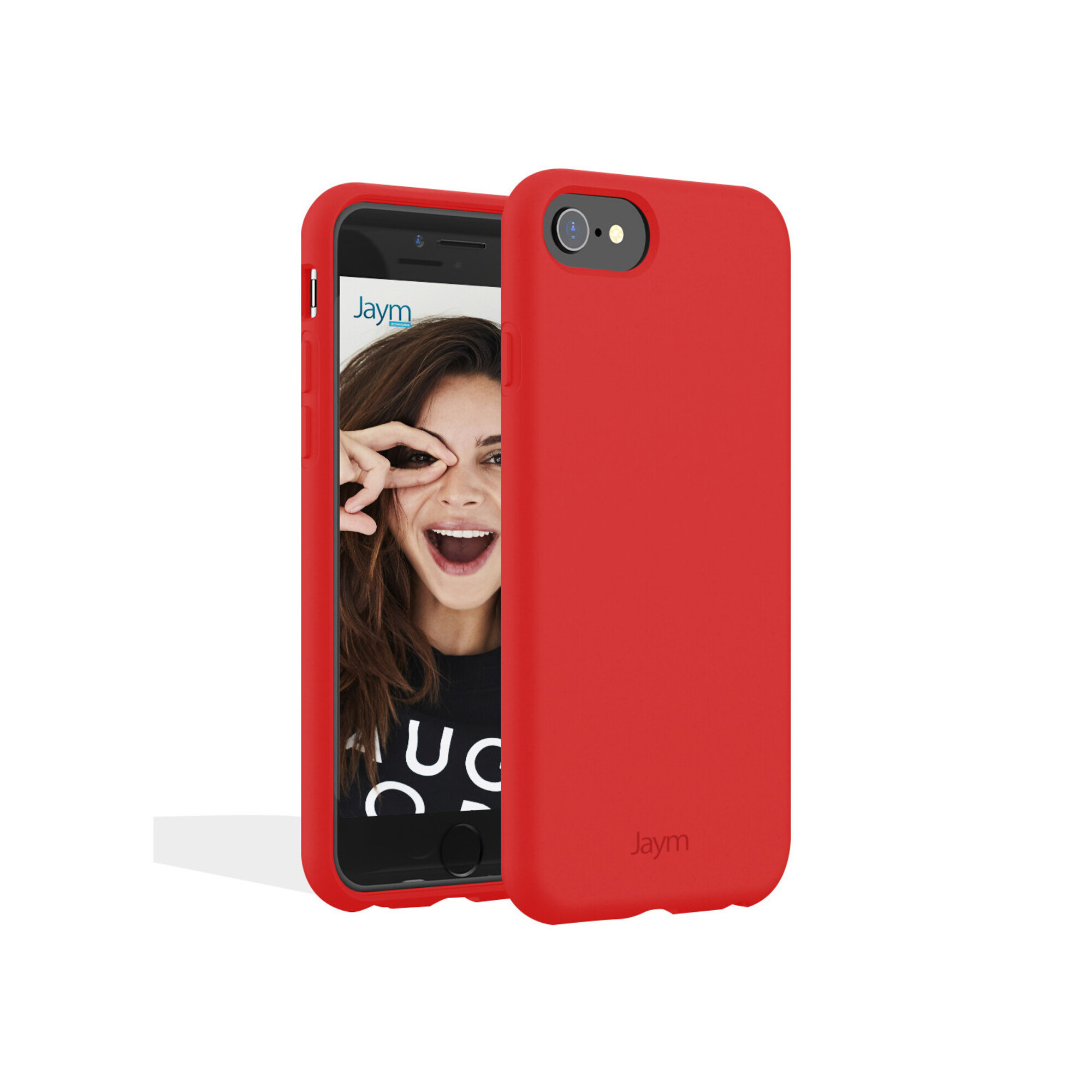 JAYM Coque iPhone SE (2022/2020)/8/7/6/6S Silicone Rouge