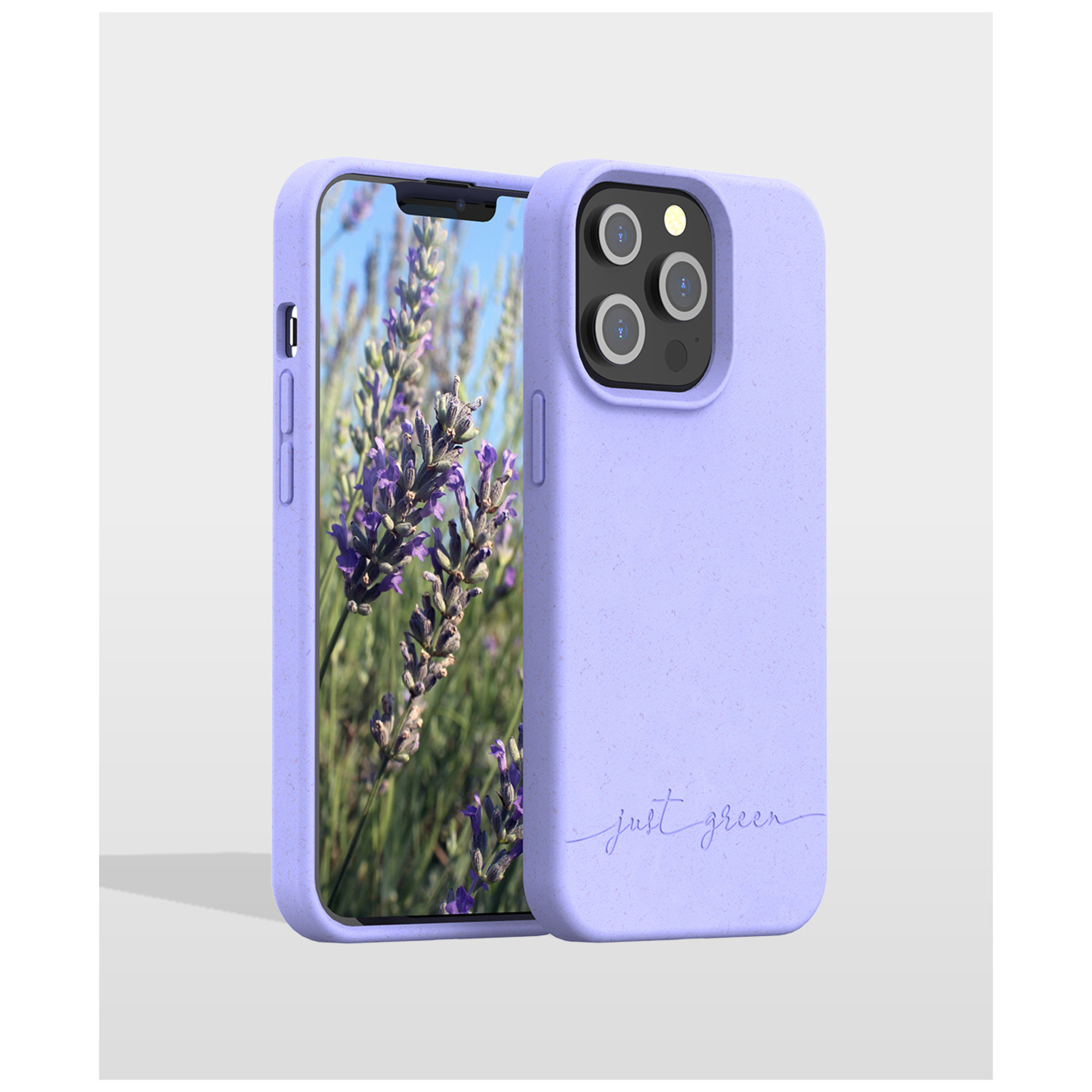 Carcasa biodegradable Just Green Lavender para iPhone 13 Pro - nuevo
