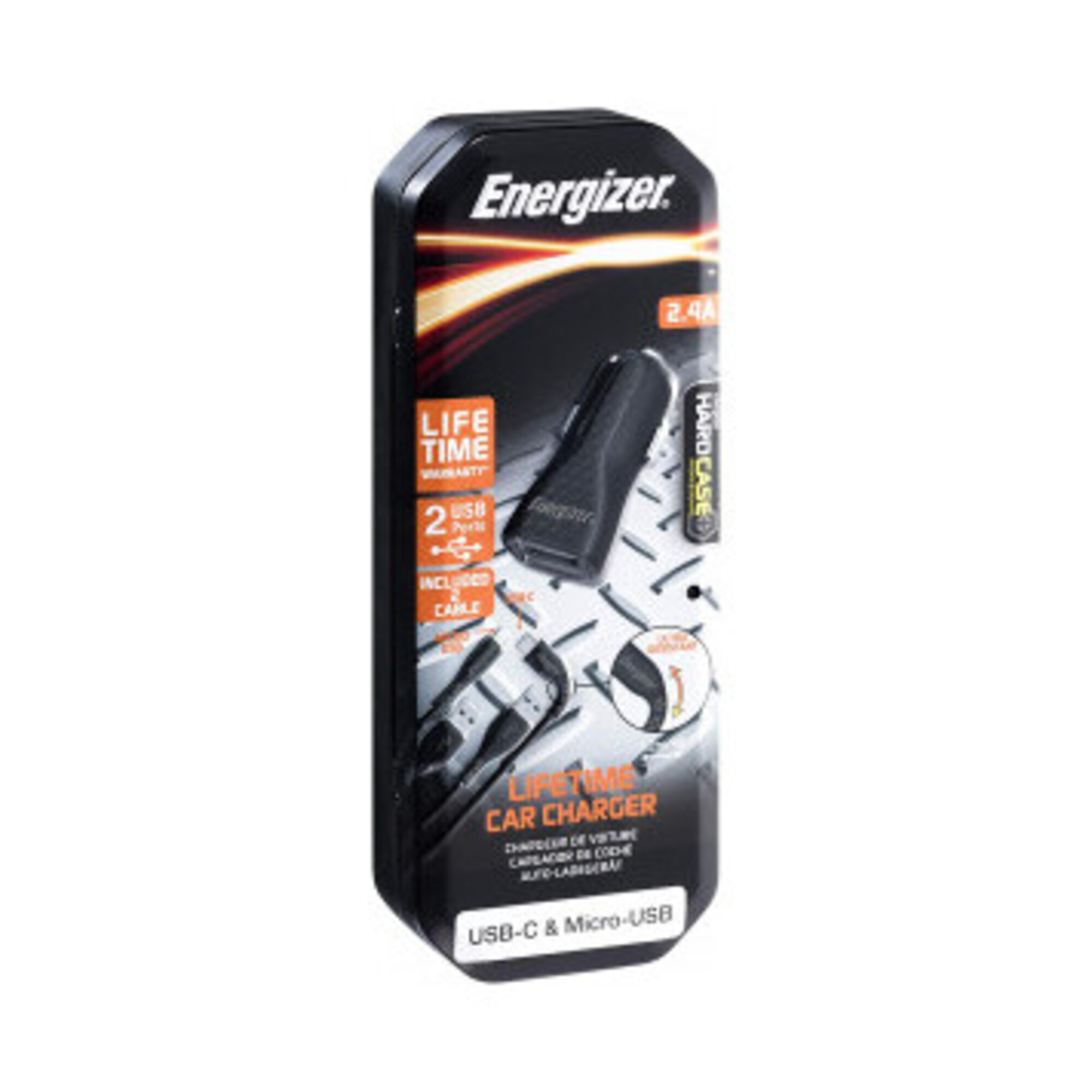 ENERGIZER CAR CHARGER LW 2. 2USB+USB C2.0 +Micro Cable Bk Neuf - vue 2
