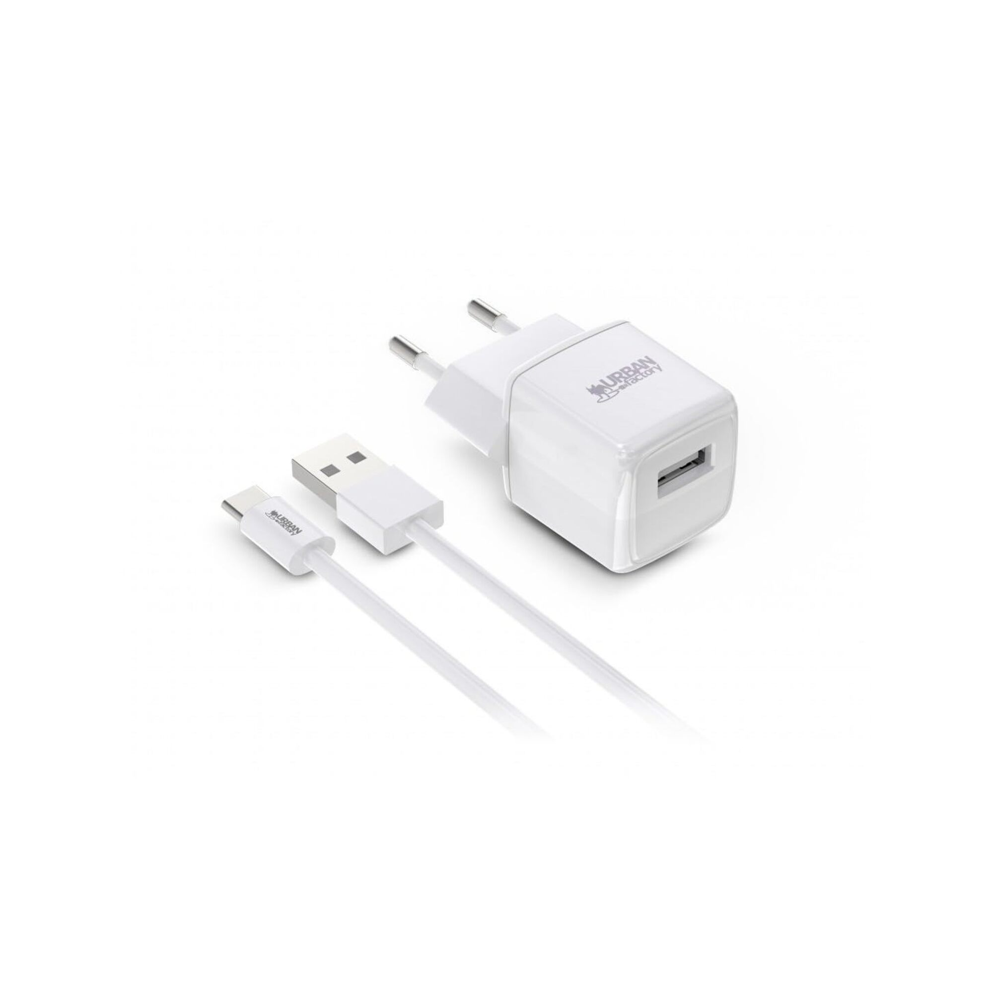 URBAN FACTORY POWER USB A POWER ADAPTER 2. / WITH 1M USB A TO USB C CABLE Neuf