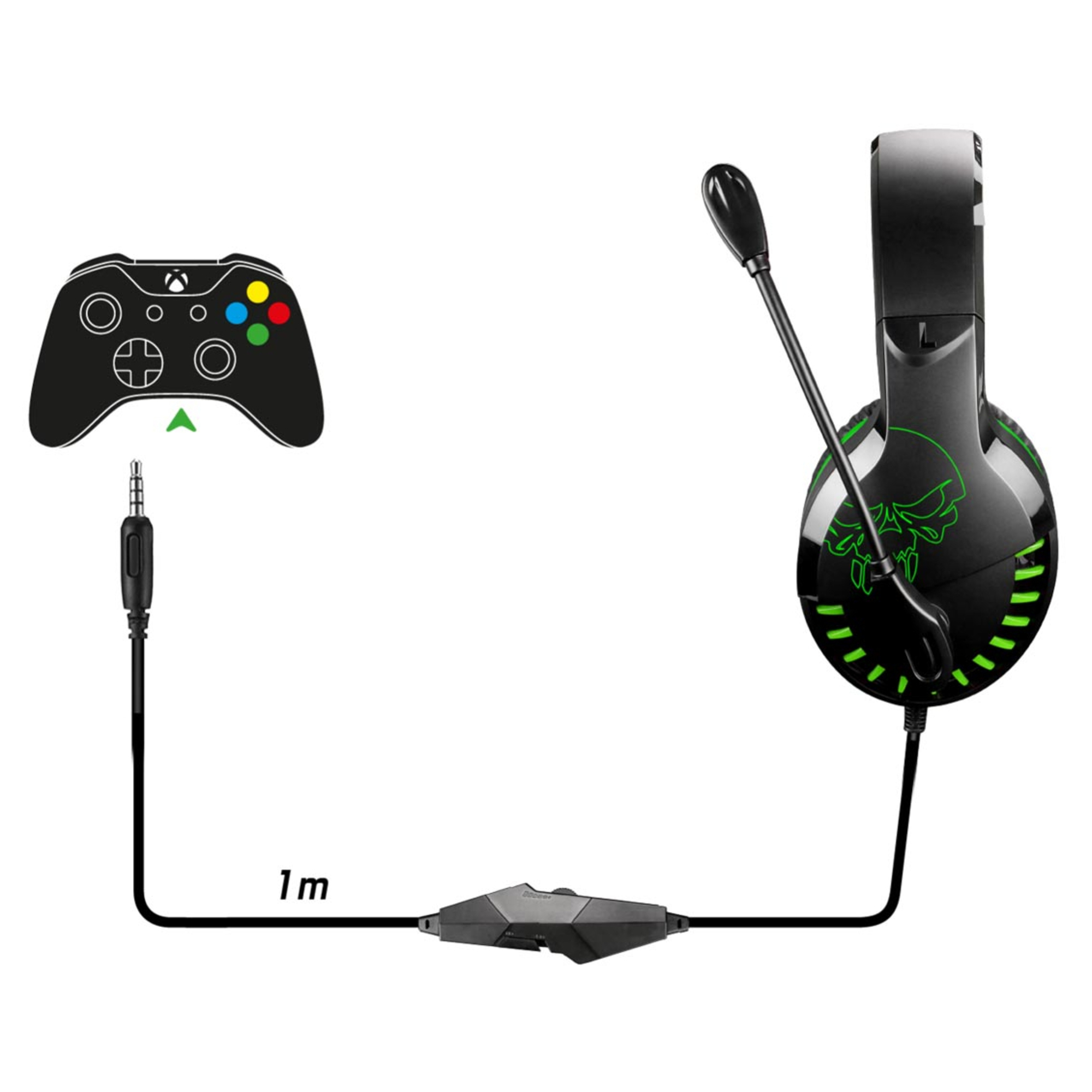 Casque Gamer Pro H3 Vert pour PC, One, One Série S et X - Neuf