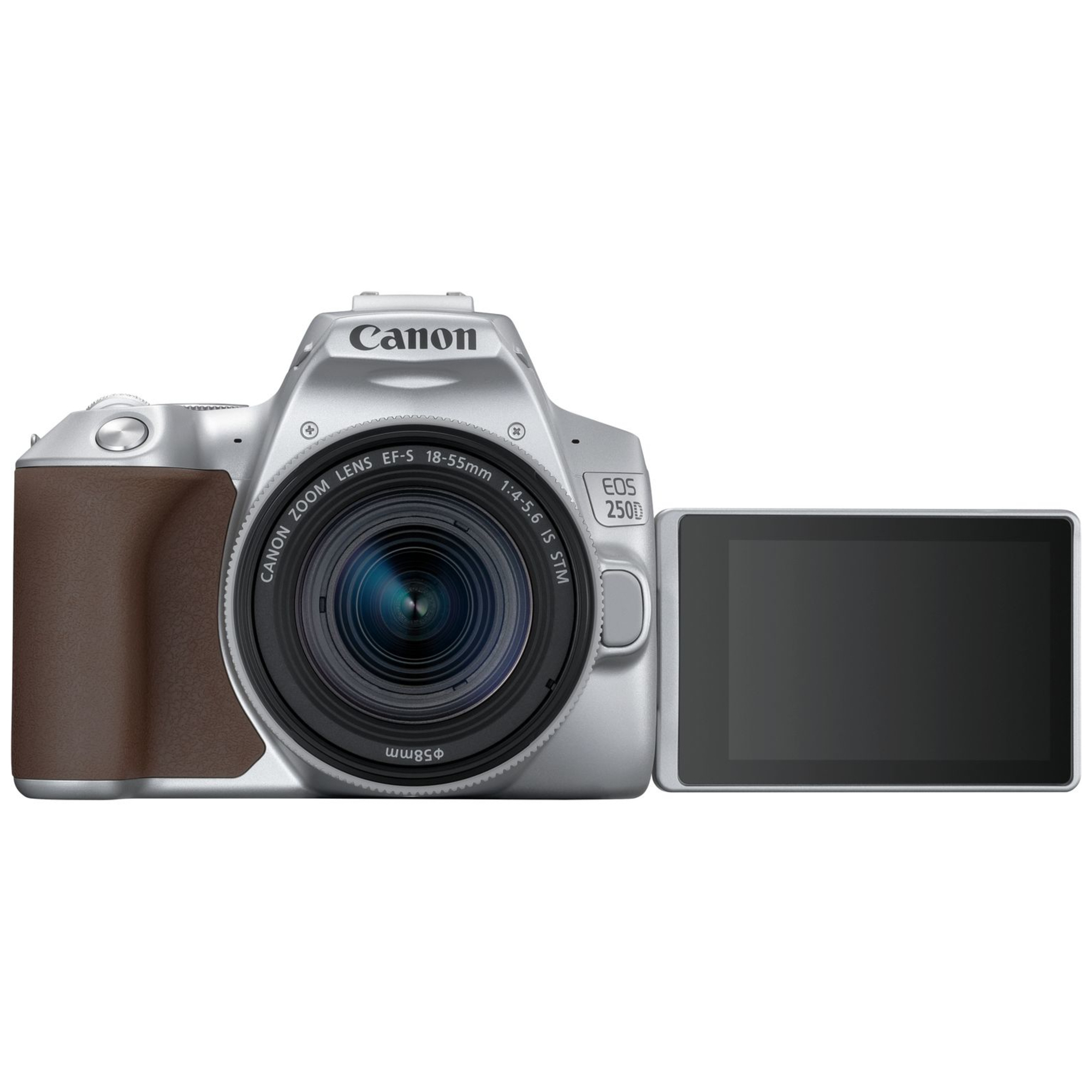 Canon EOS 250D + EF-S 18-55mm f/4-5.6 IS STM Kit d'appareil-photo SLR 24,1 MP CMOS 6000 x 4000 pixels Argent - Neuf