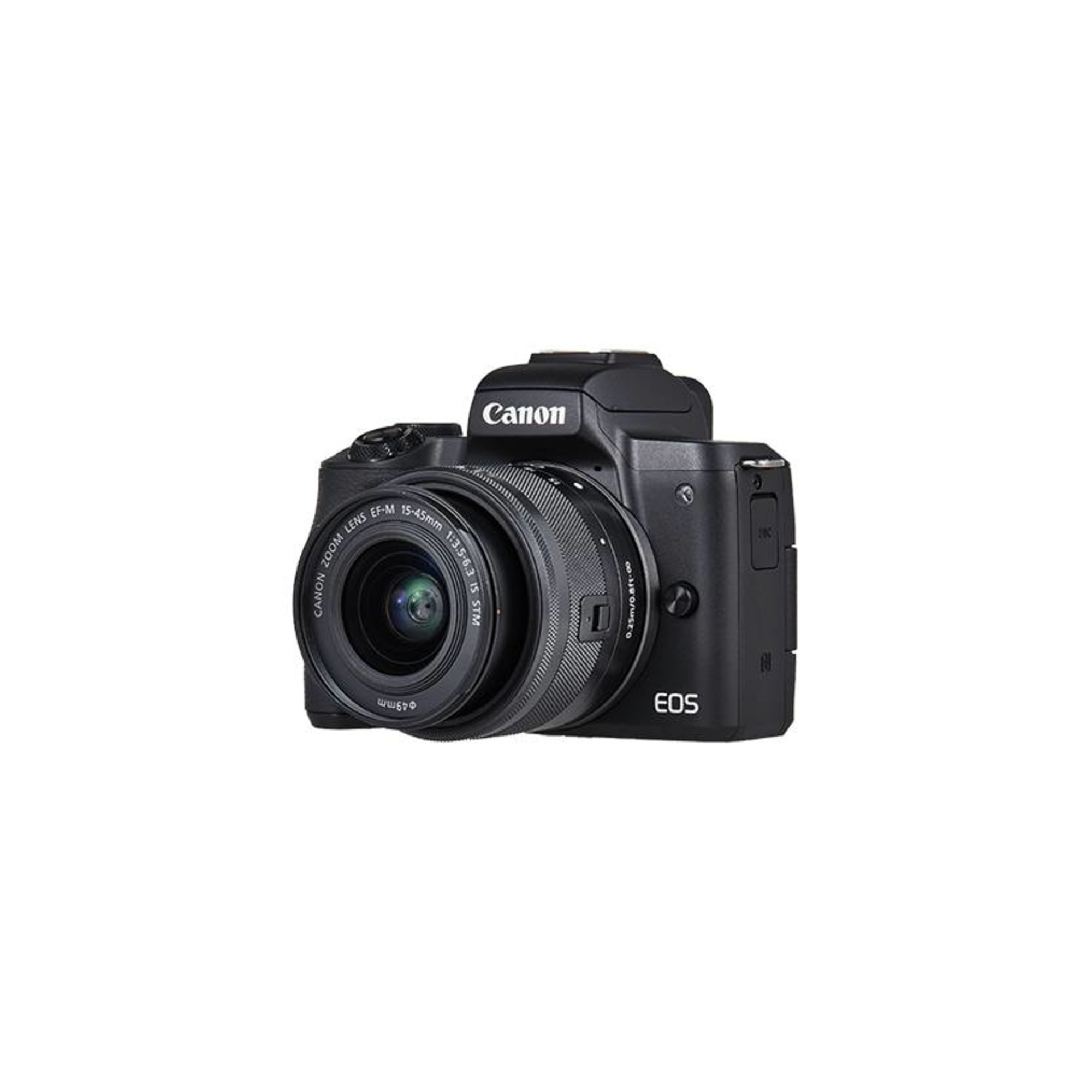 Canon EOS M50 + EF 15 45 + EF 55 200 - vue 3