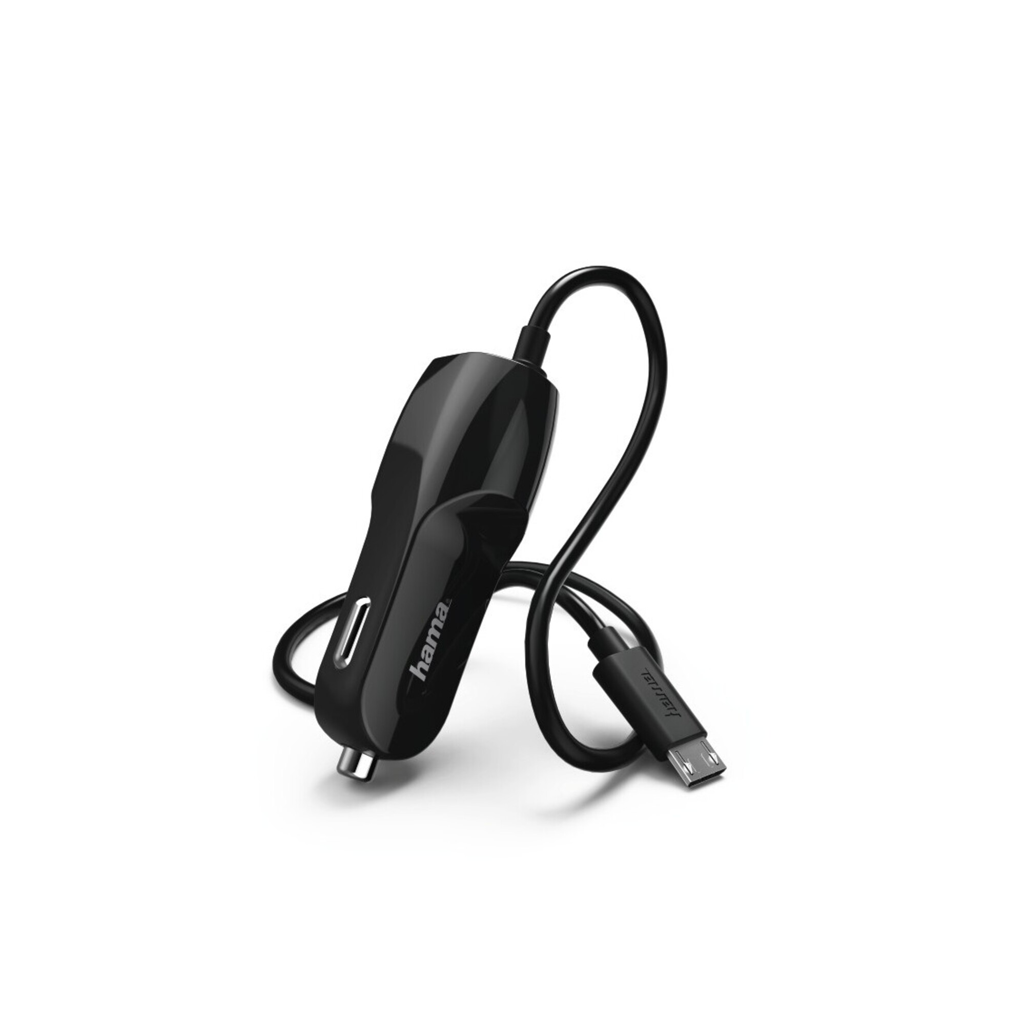 Chargeur pour voiture, micro-USB, 1 A, noir - Neuf