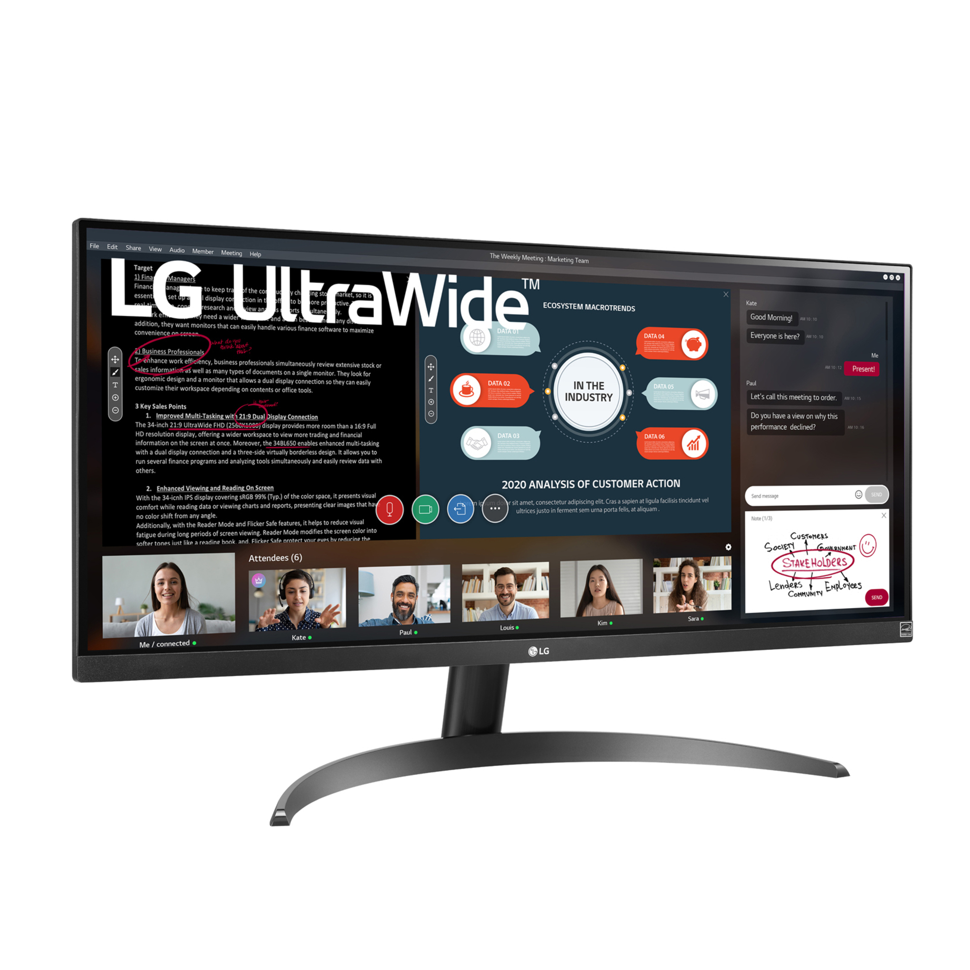 LG 29WP500-B 73,7 cm (29 ) 2560 x 1080 pixels Full HD Ultra large LED Noir - Neuf