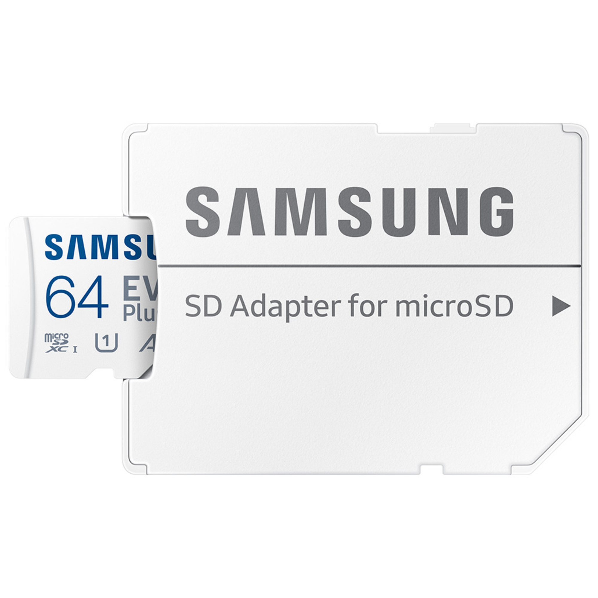 Carte Mémoire MicroSD Evo Plus 64GB Class 10 - 100 MB/S + Adaptateur SD Samsung - Neuf