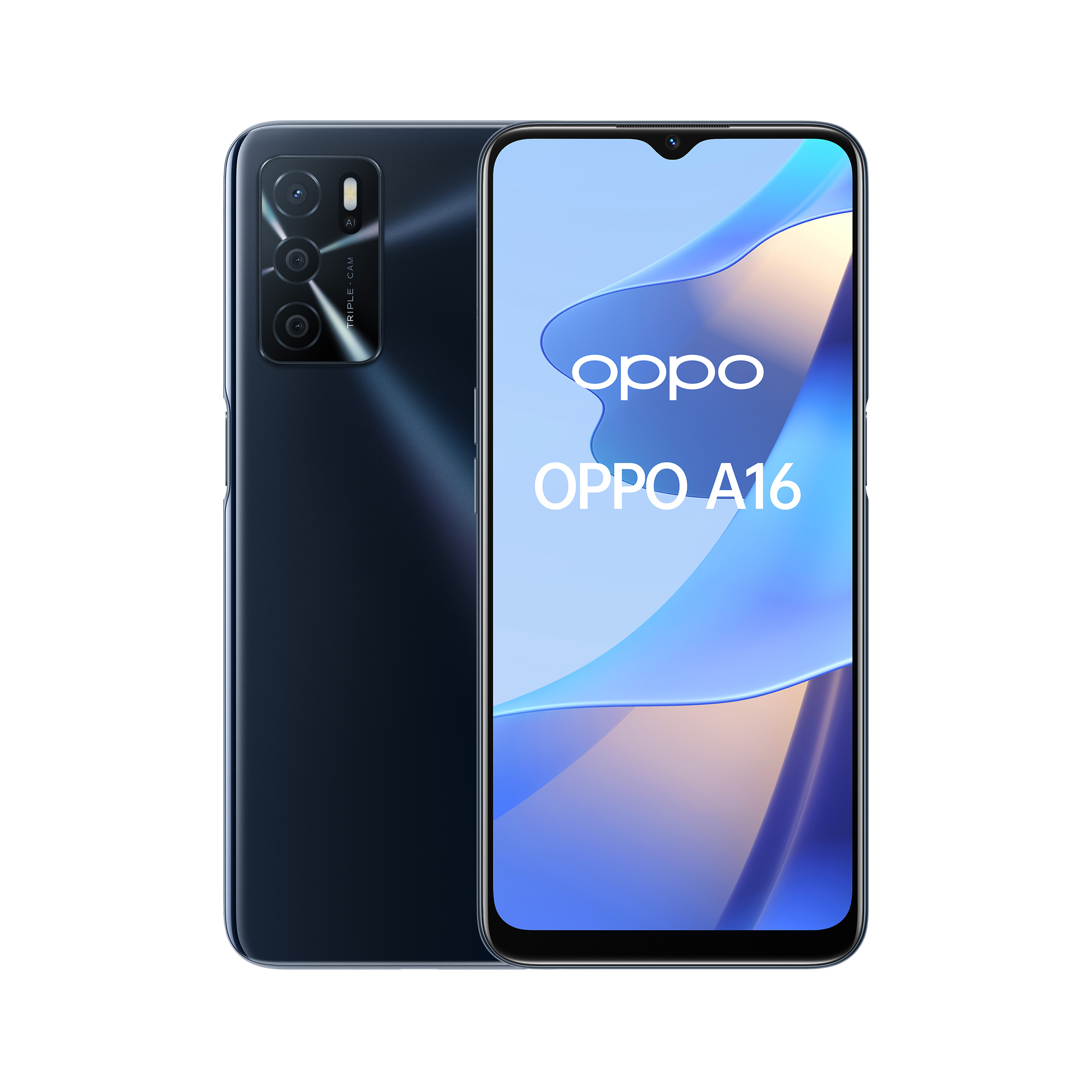 Oppo A16 32 Go, Noir, débloqué - Excellent état