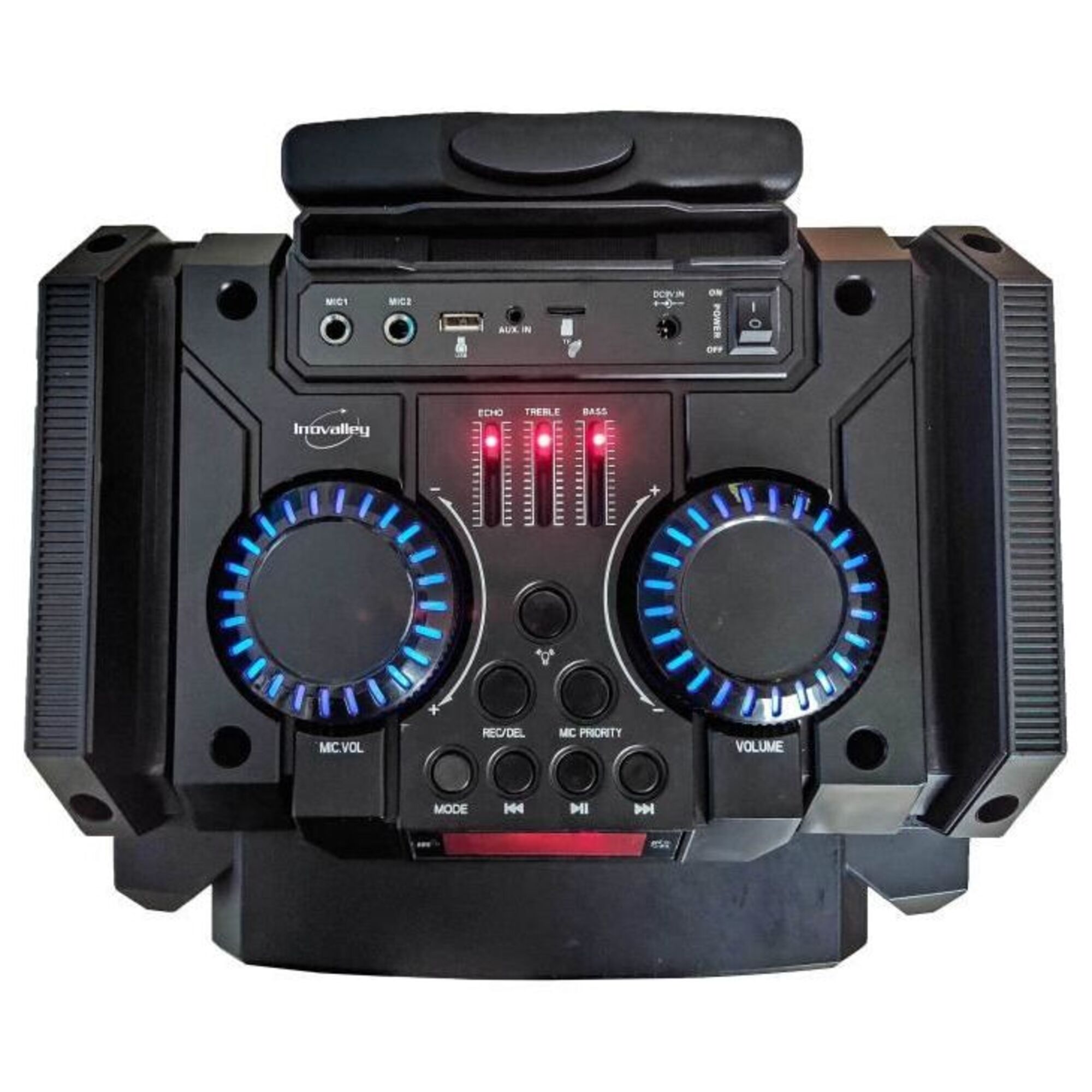 INOVALLEY MS01XXL Enceinte Nomade Karaoke Trolley bluetooth - vue 3