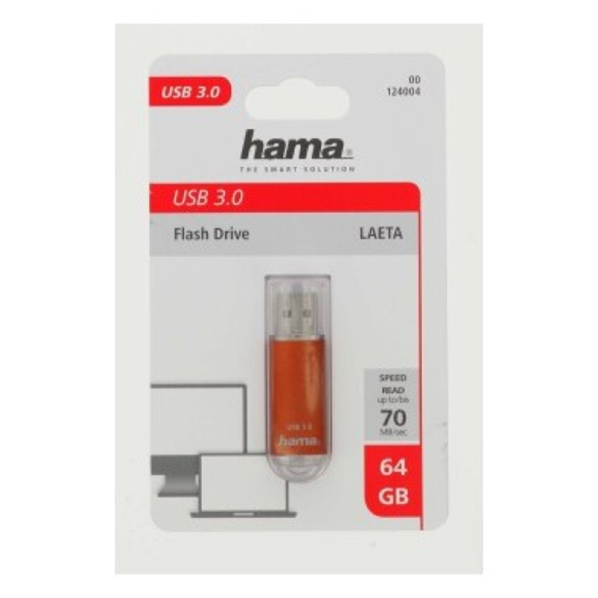 Hama Laeta lecteur USB flash 64 Go USB Type-A 3.2 Gen 1 (3.1 Gen 1) Marron - Neuf
