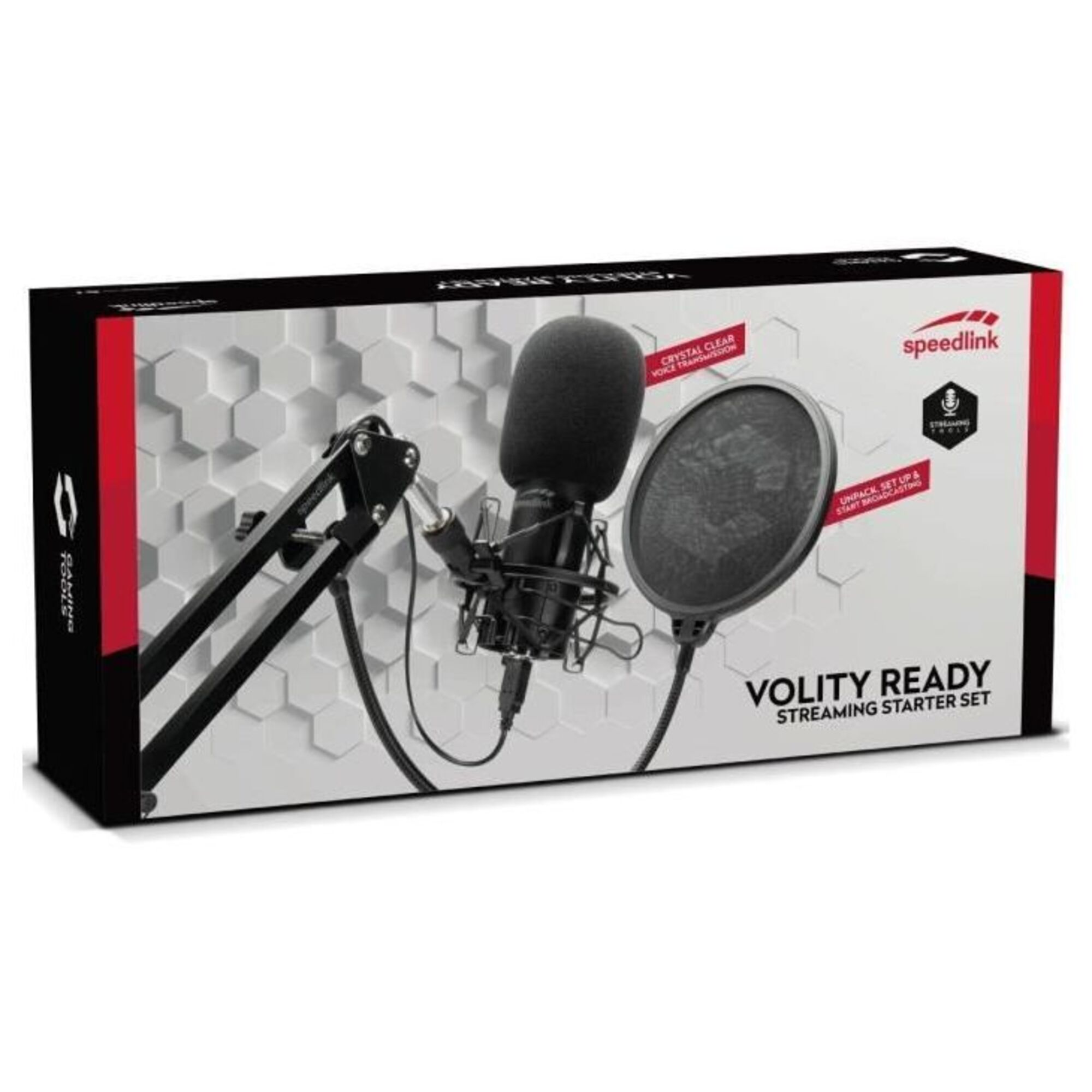 SPEED LINK Kit Streaming Volity Ready - Ensemble micro + Bras + Filtre anti pop - Neuf